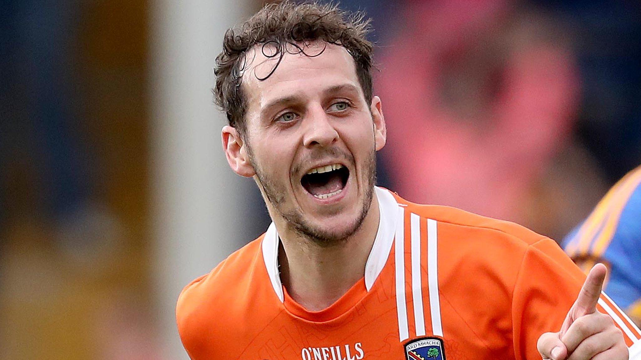 Jamie Clarke shows his delight after scoring Armagh's decisive late goal