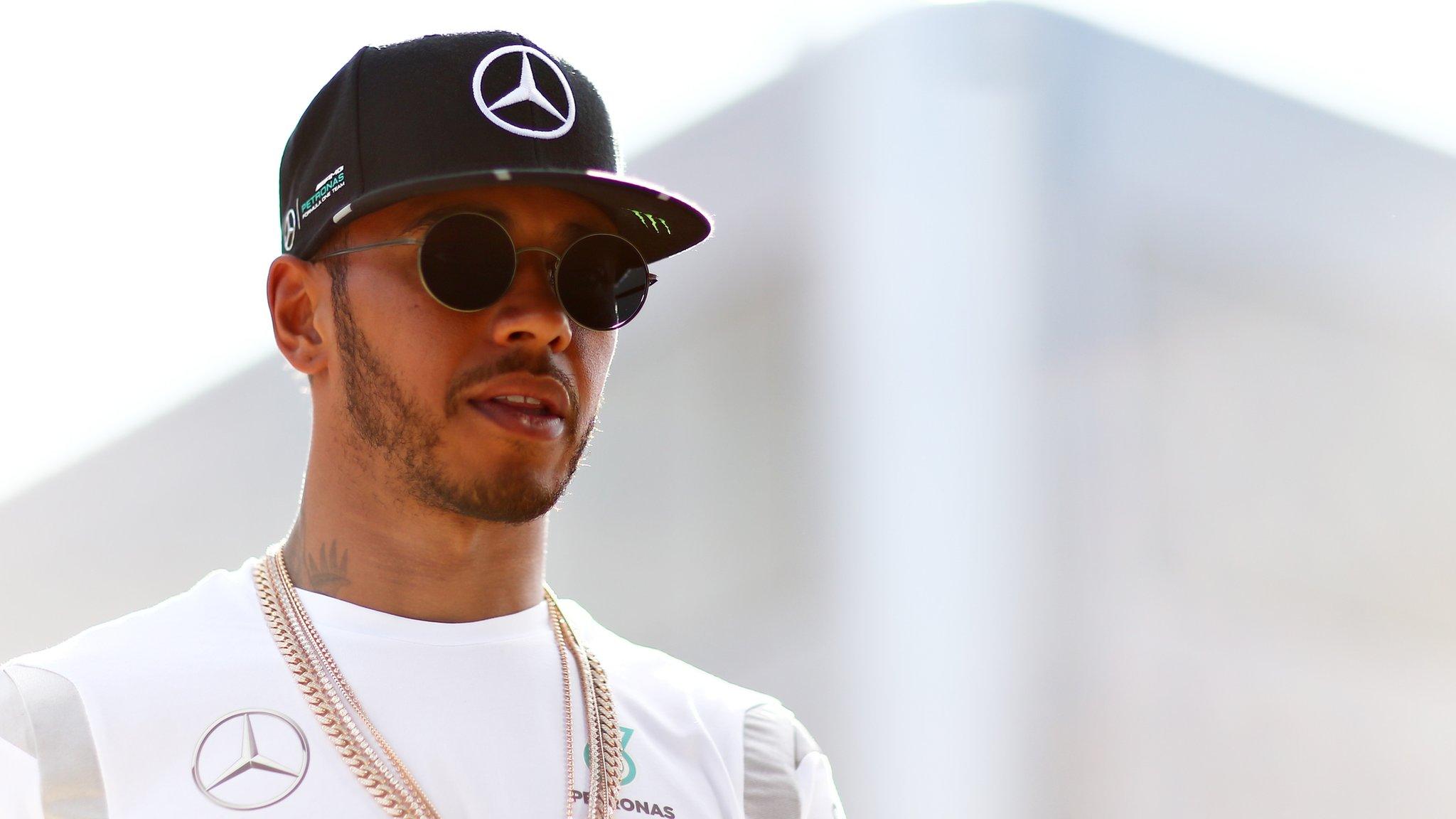 Lewis Hamilton in the Hungaroring paddock