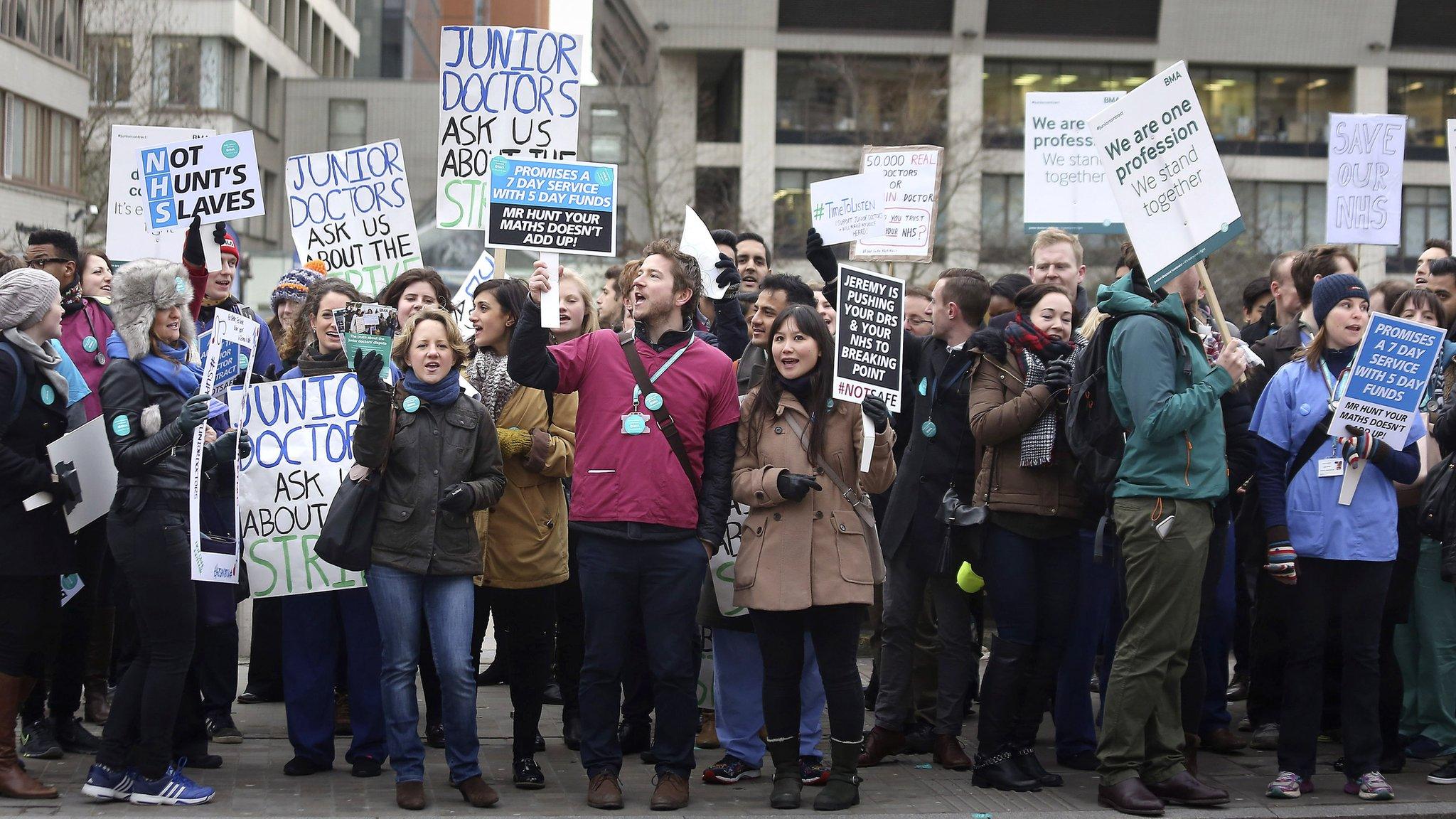 Doctors striking on 12 January 2016