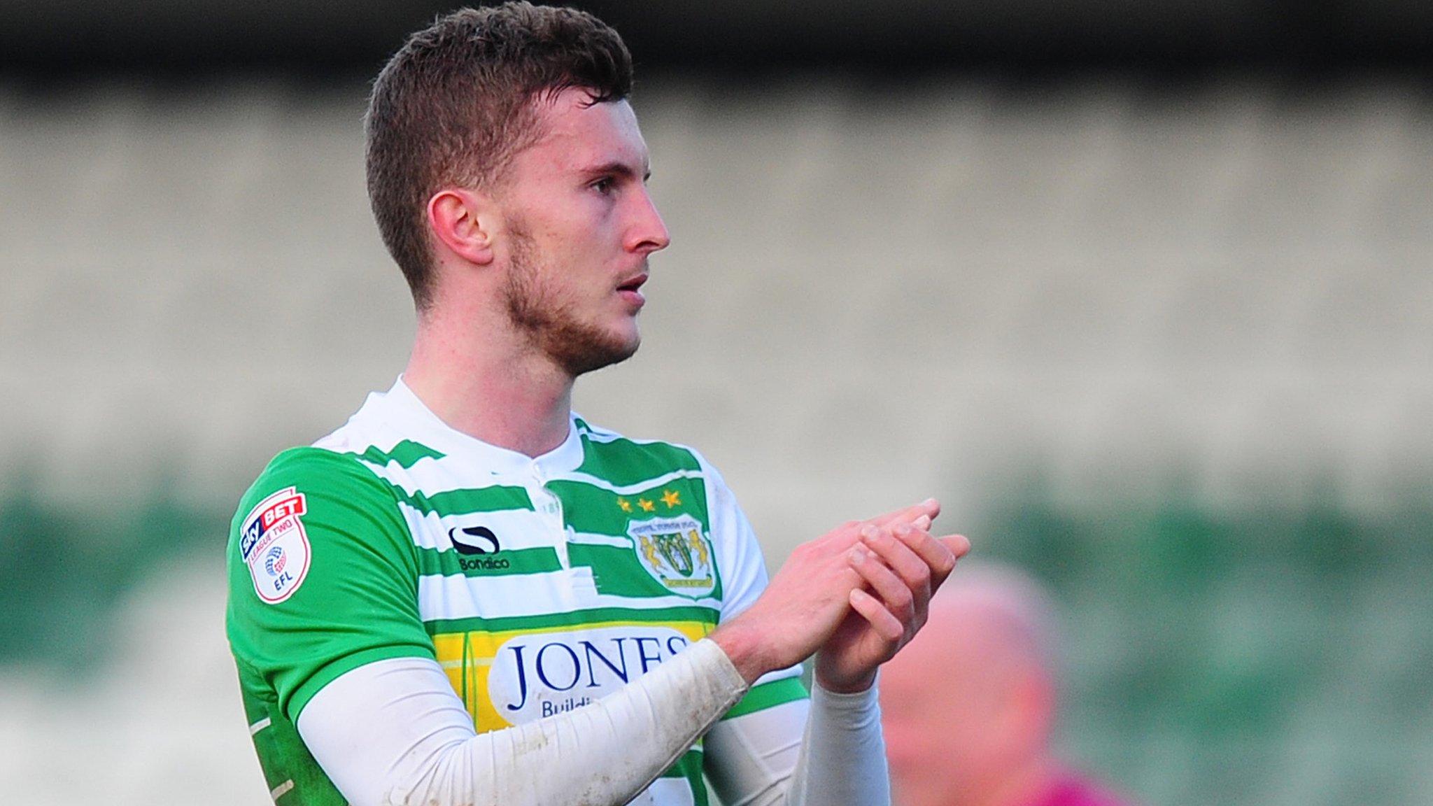 Tom James in action for Yeovil Town