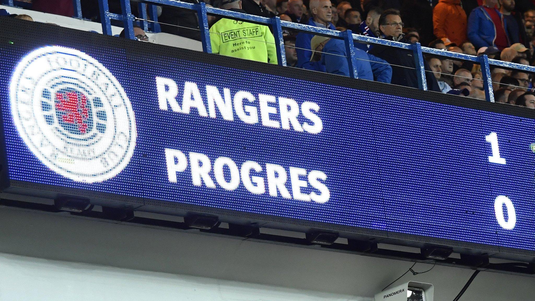 Ibrox scoreboard