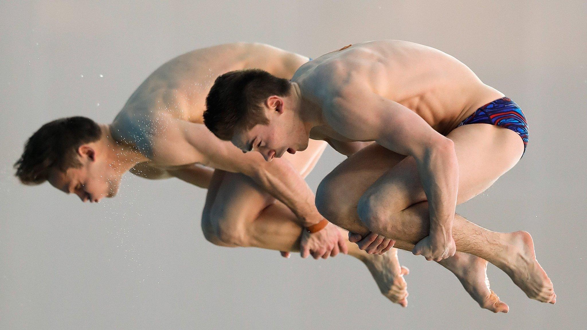 Tom Daley and Dan Goodfellow in action for Great Britain