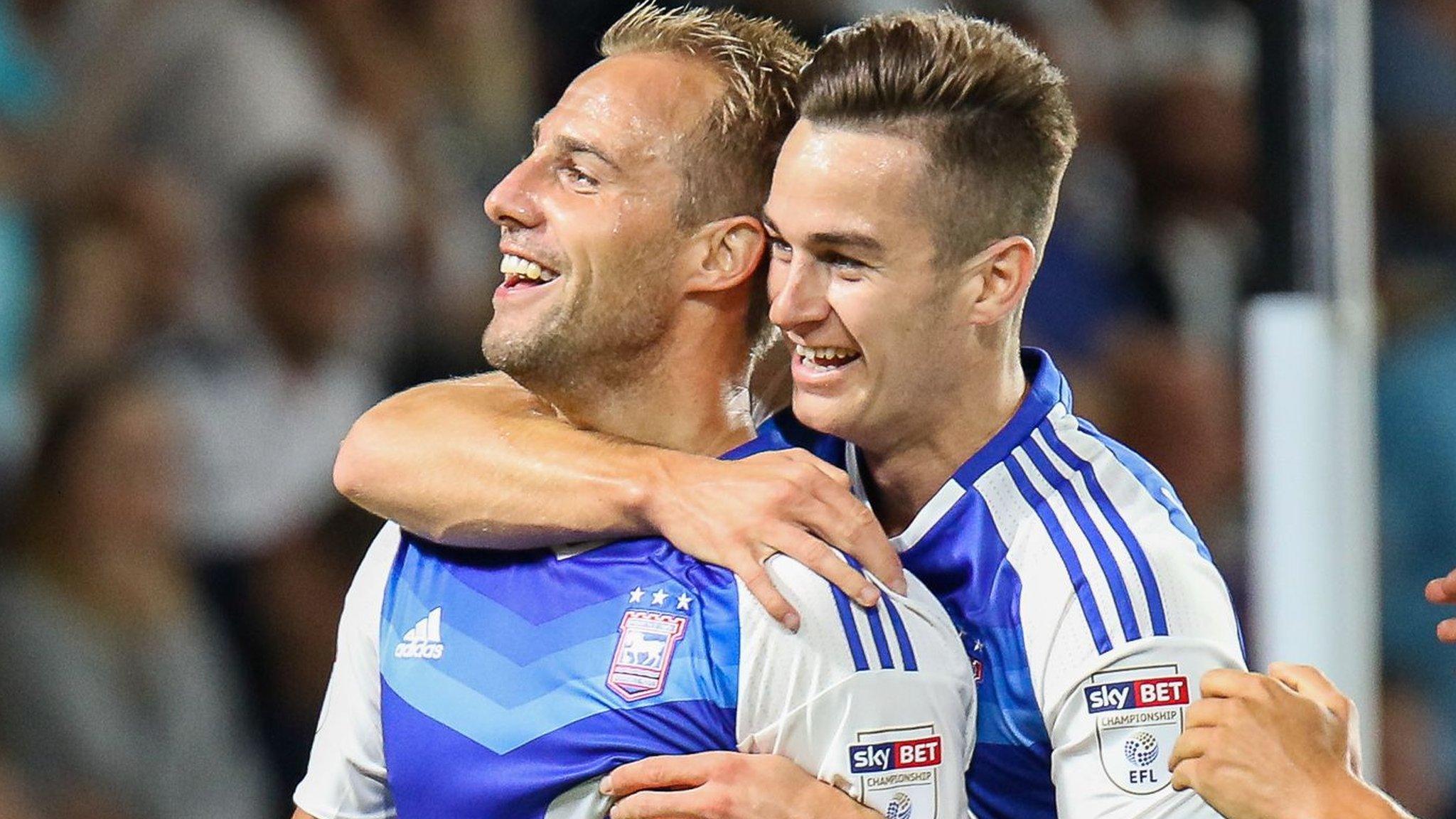 Luke Varney celebrates his goal