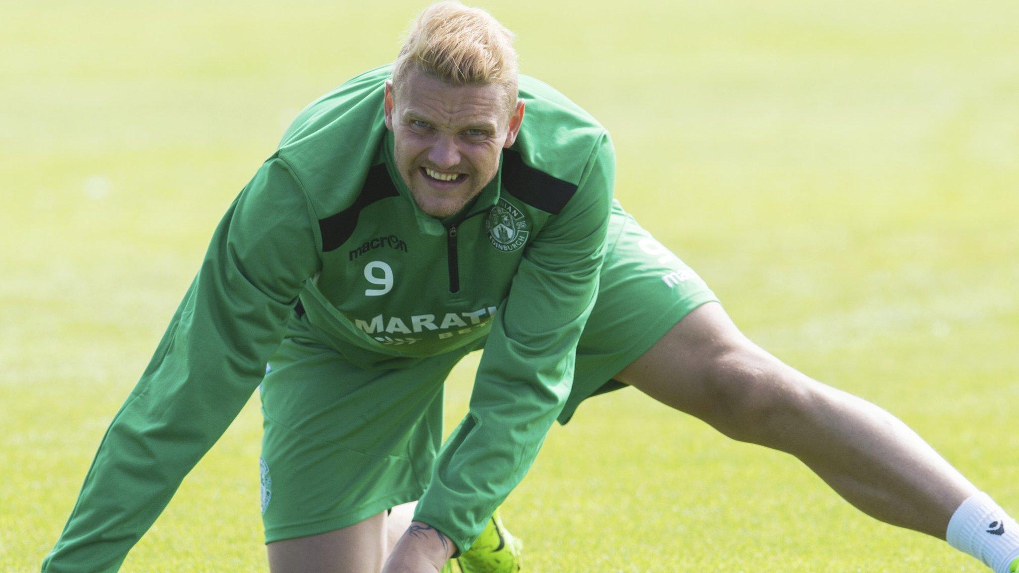 Hibernian striker Deivydas Matulevicius