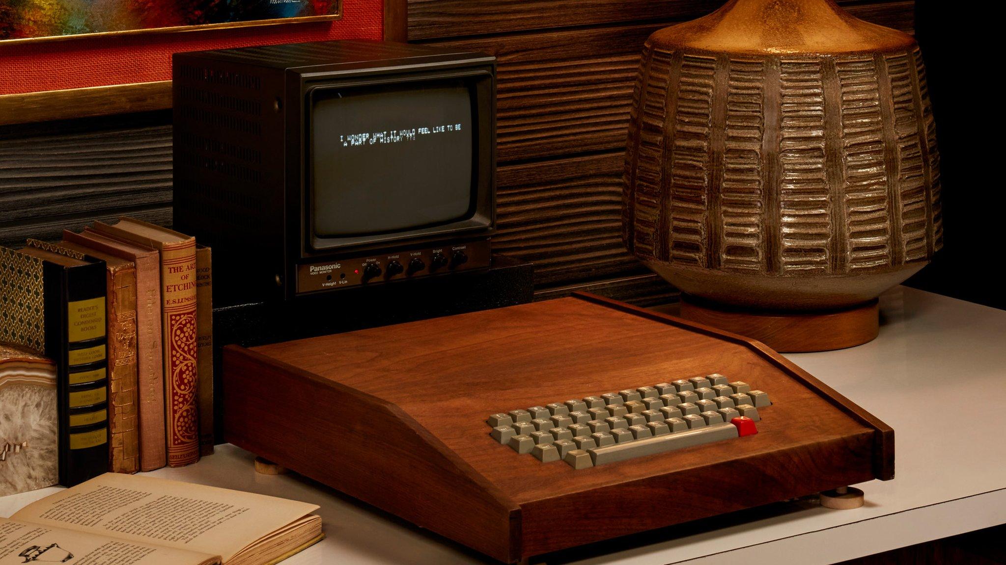 An Apple 1 computer in a press image supplied by the auctioneers