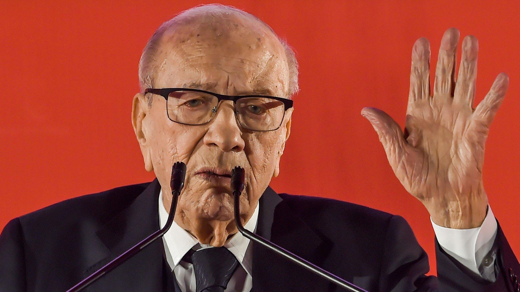 Tunisia's president Beji Caid Essebsi