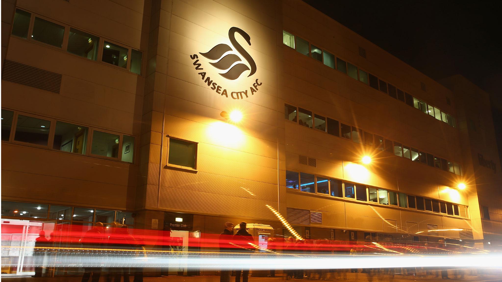 The Liberty Stadium at night