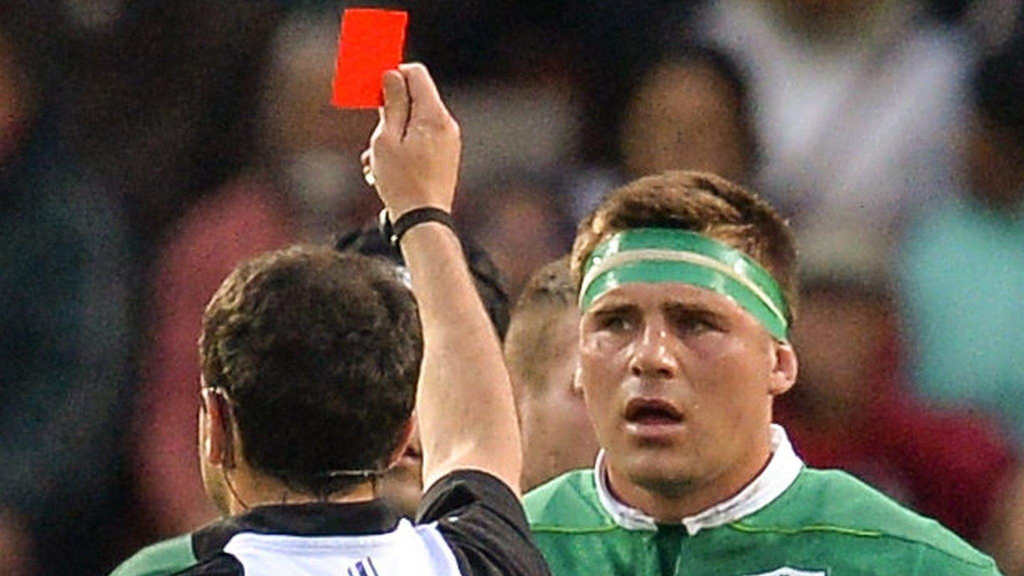 French referee Mathieu Raynal red cards CJ Stander in the first Test in Cape Town