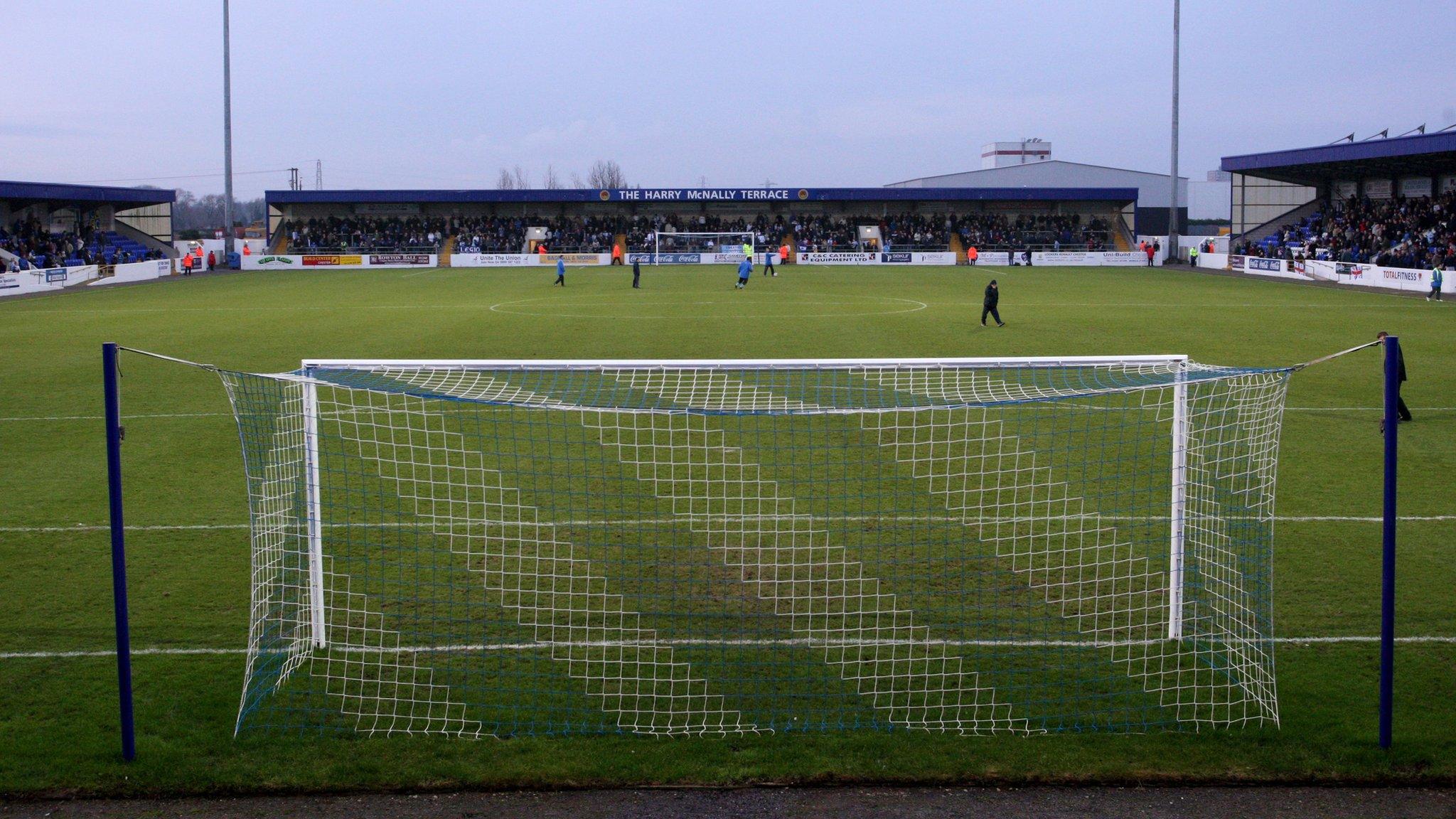 A view of the Harry McNally Terrace at the Deva Stadium