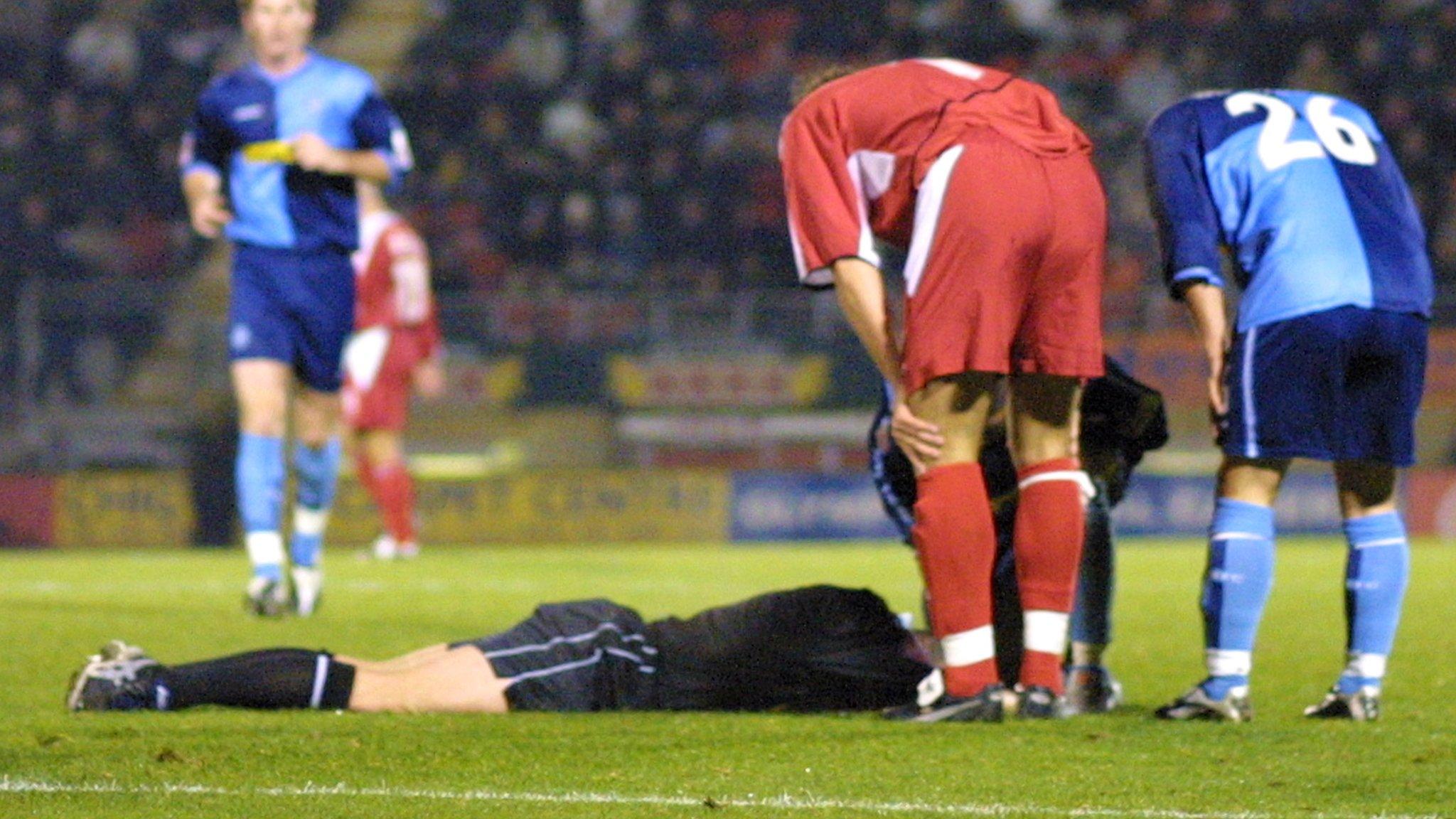 Referee on the floor