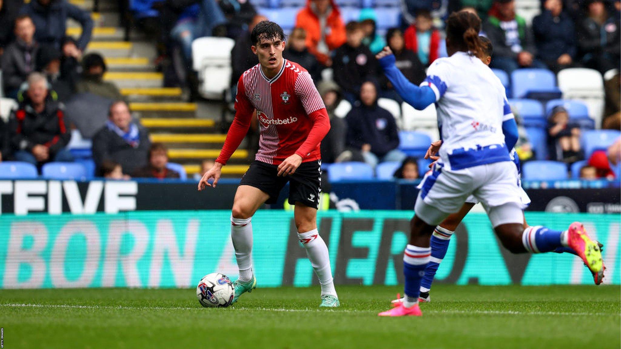 Tino Livramento in action for Southampton