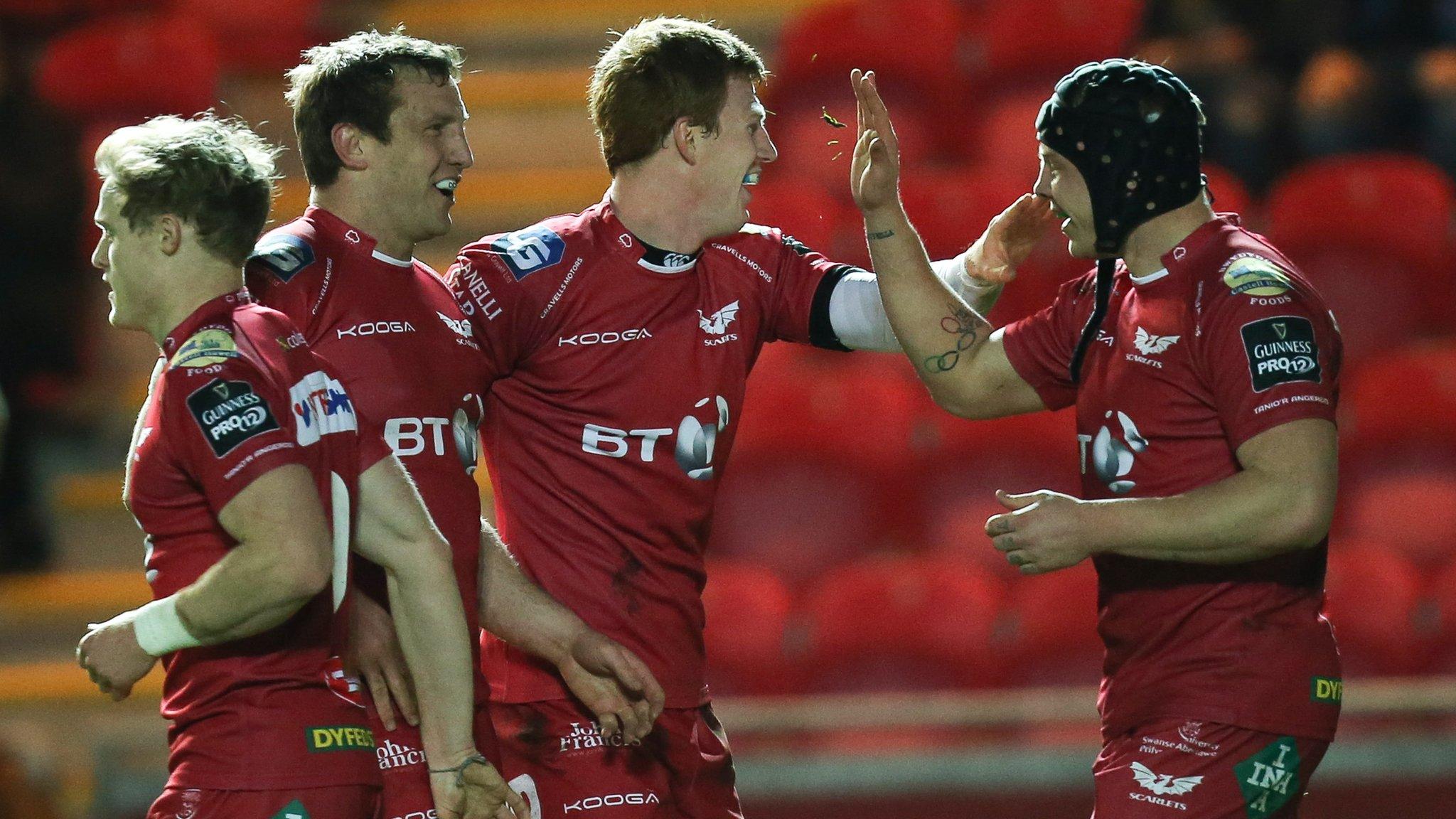 Scarlets try celebration