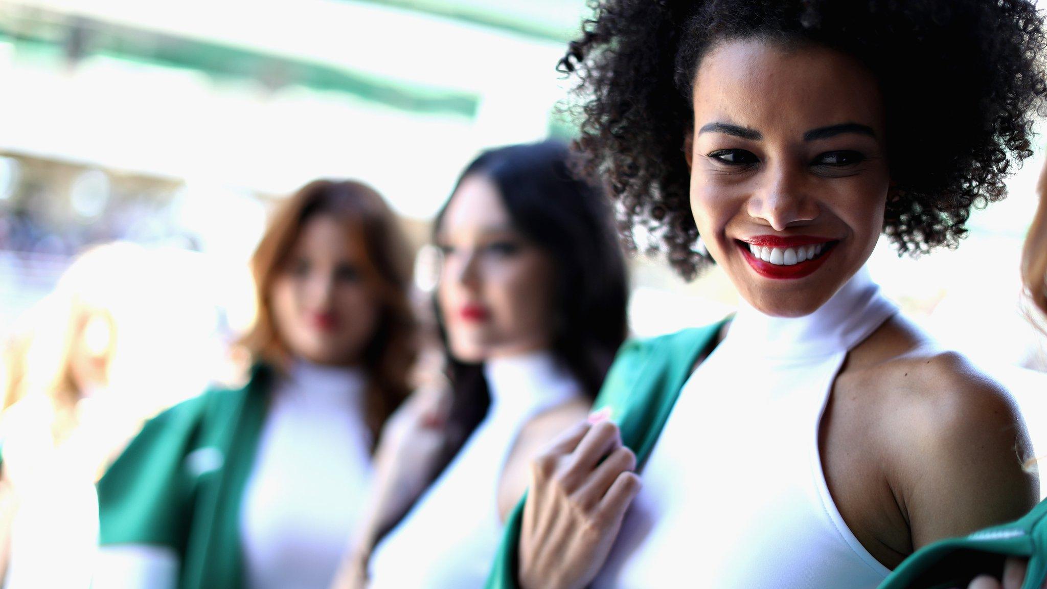 Grid girls at the Brazil Grand Prix