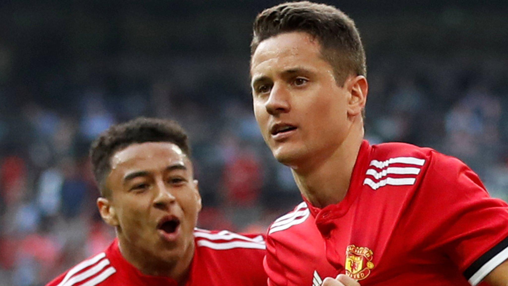 Ander Herrera celebrates goal