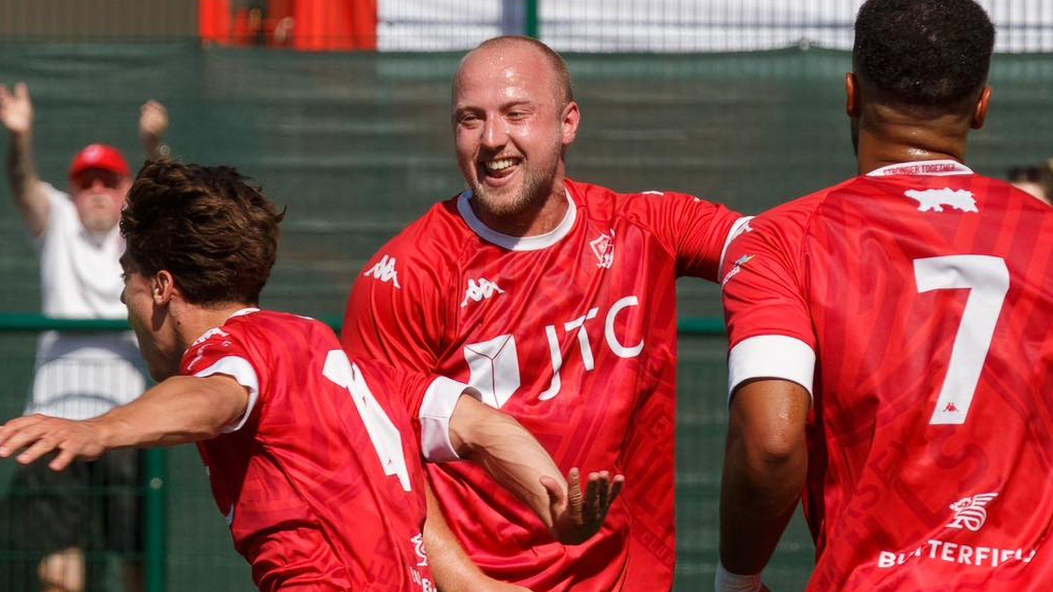 Jersey Bulls celebrate a goal