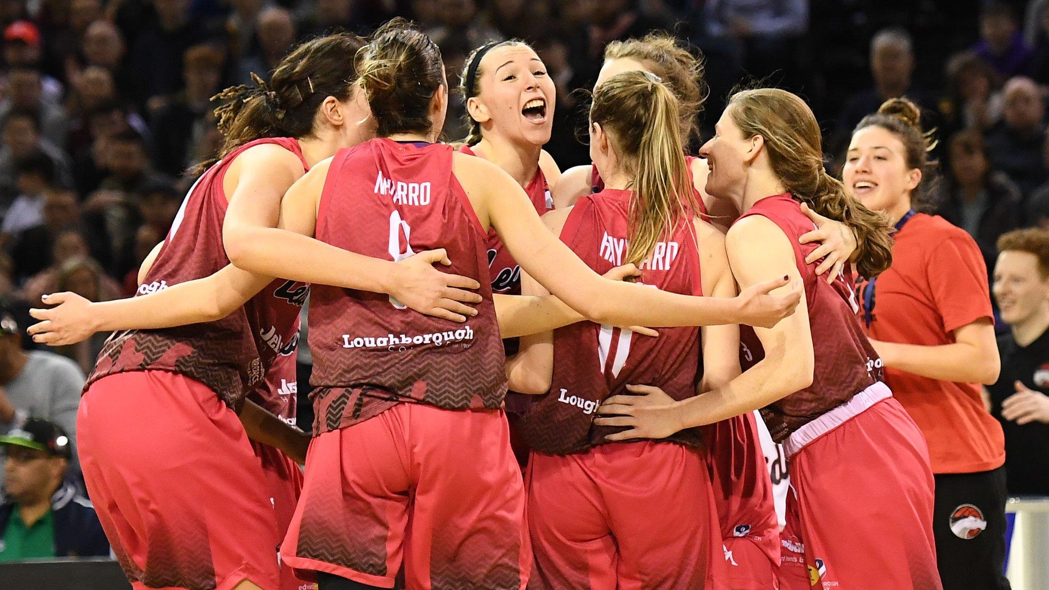 Leicester Riders celebrate retaining the WBBL