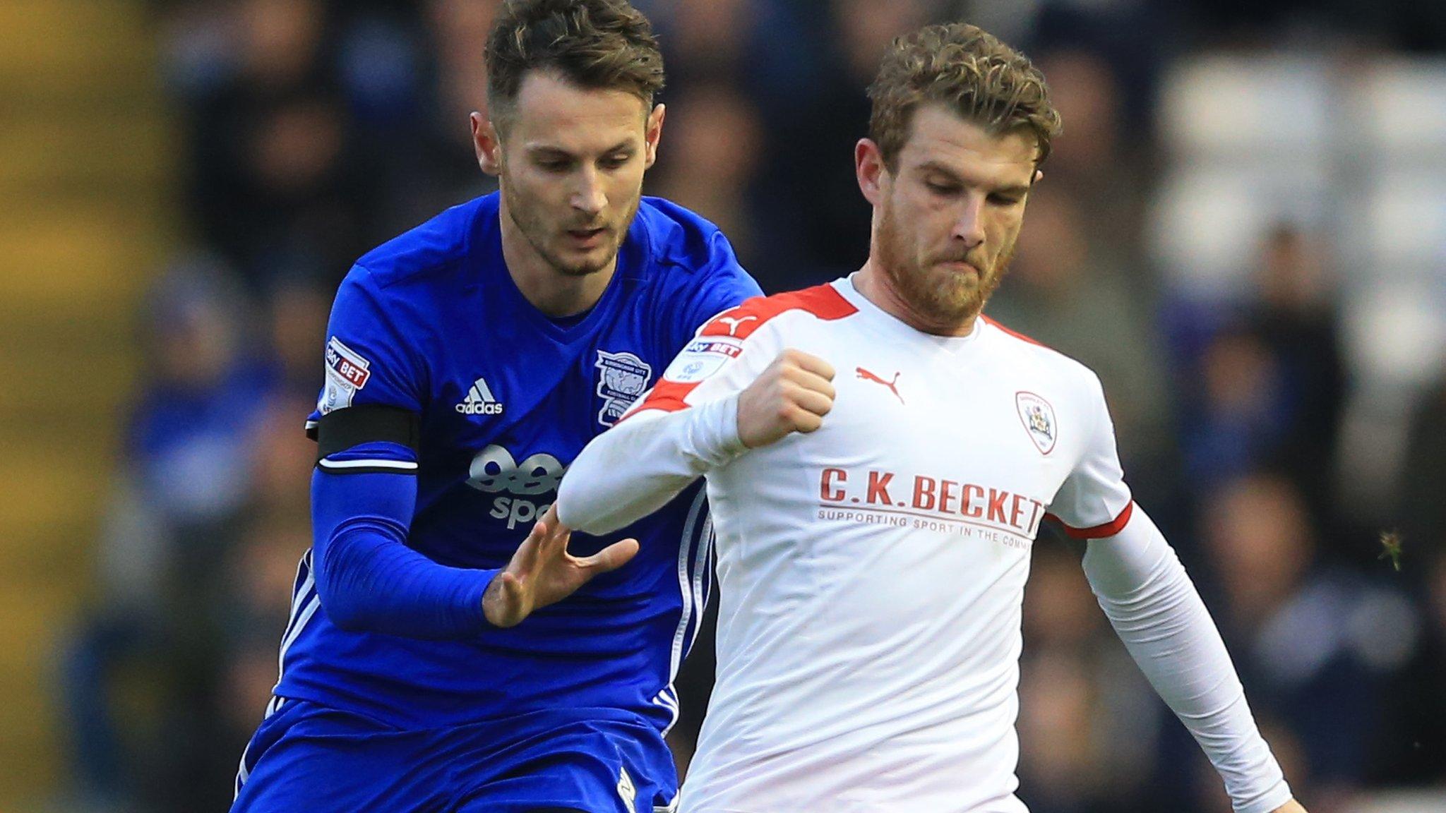 Sam Winnall took his tally to seven goals for the season with his two late strikes for Barnsley against Birmingham City at St Andrew's