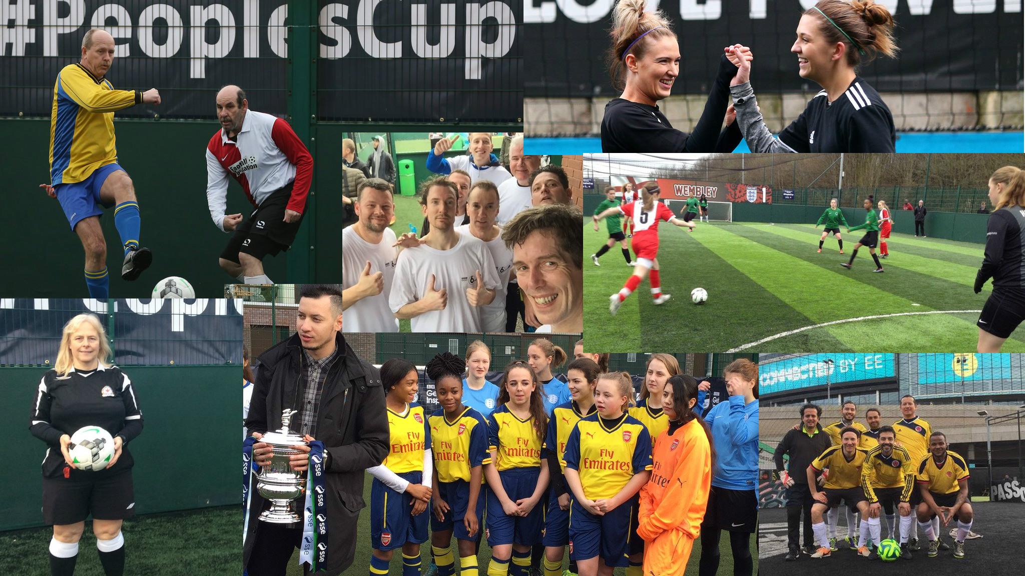 A composite of action in FA People's Cup