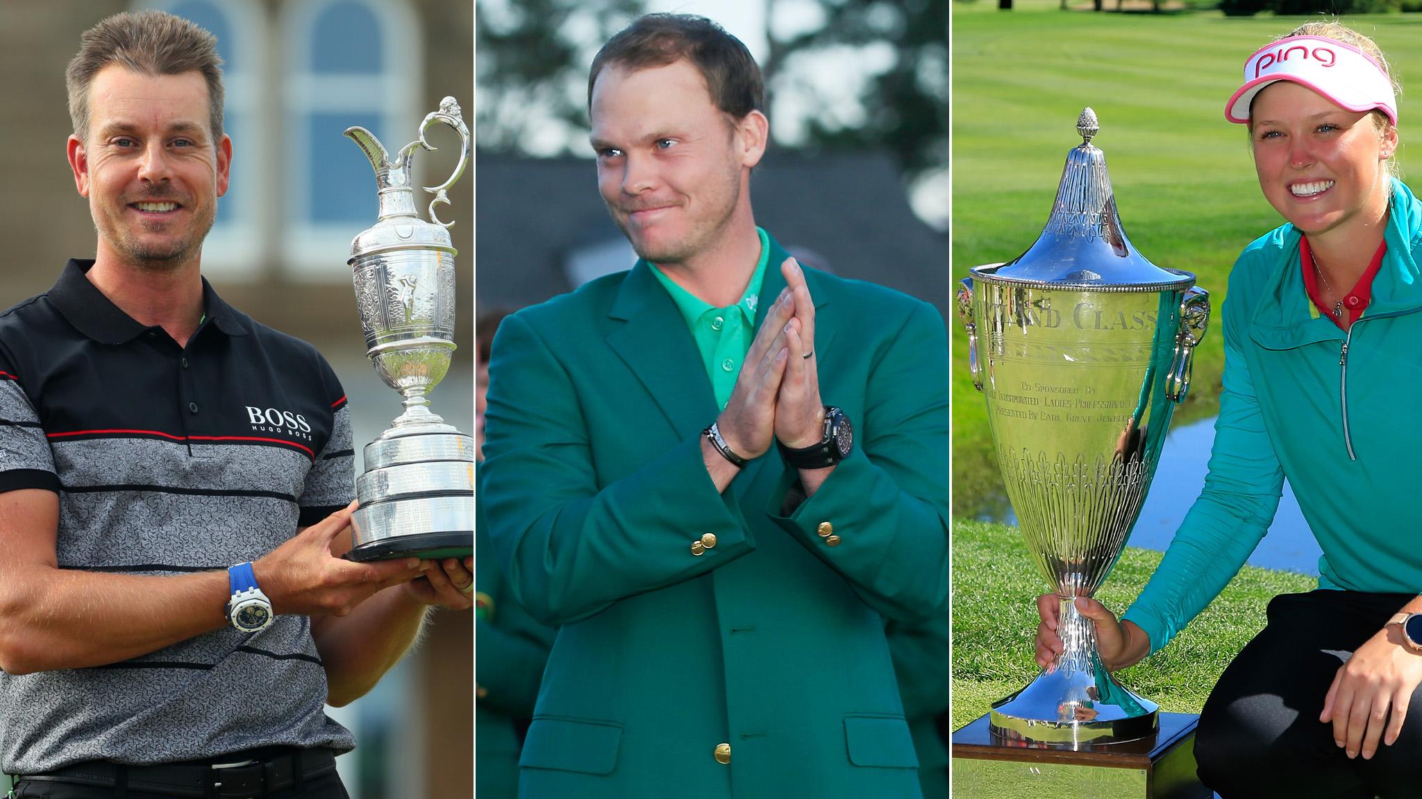 Henrik Stenson, Danny Willett and Brooke Henderson