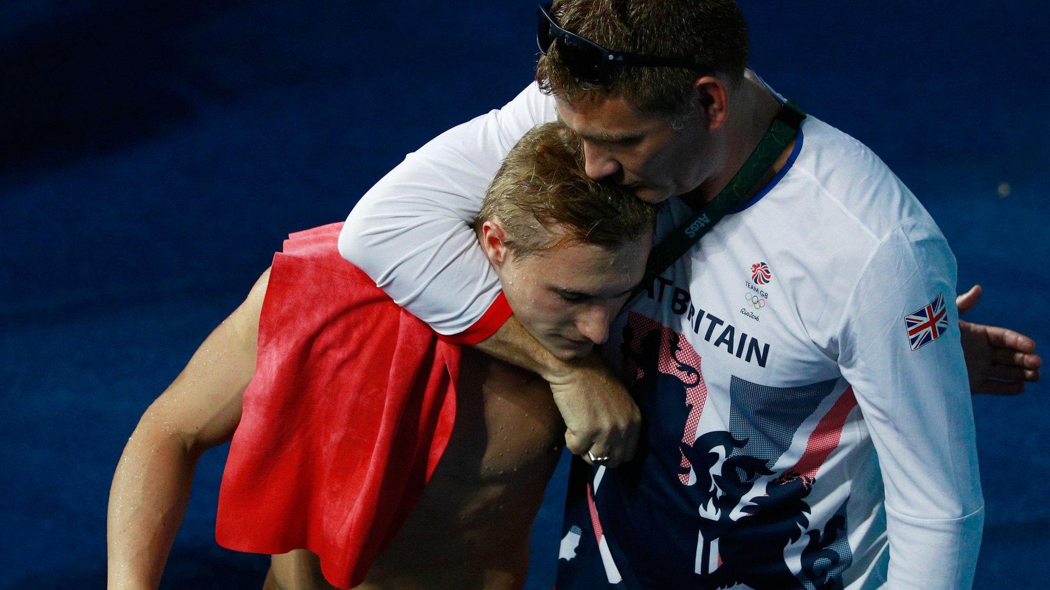 Jack Laugher and coach Adrian Hinchcliffe