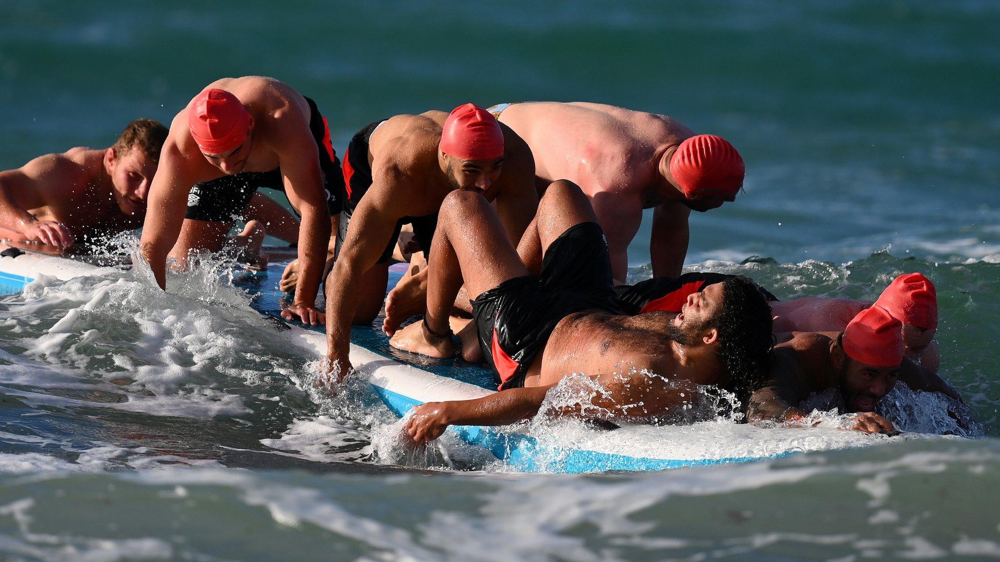 England rugby players in Jersey