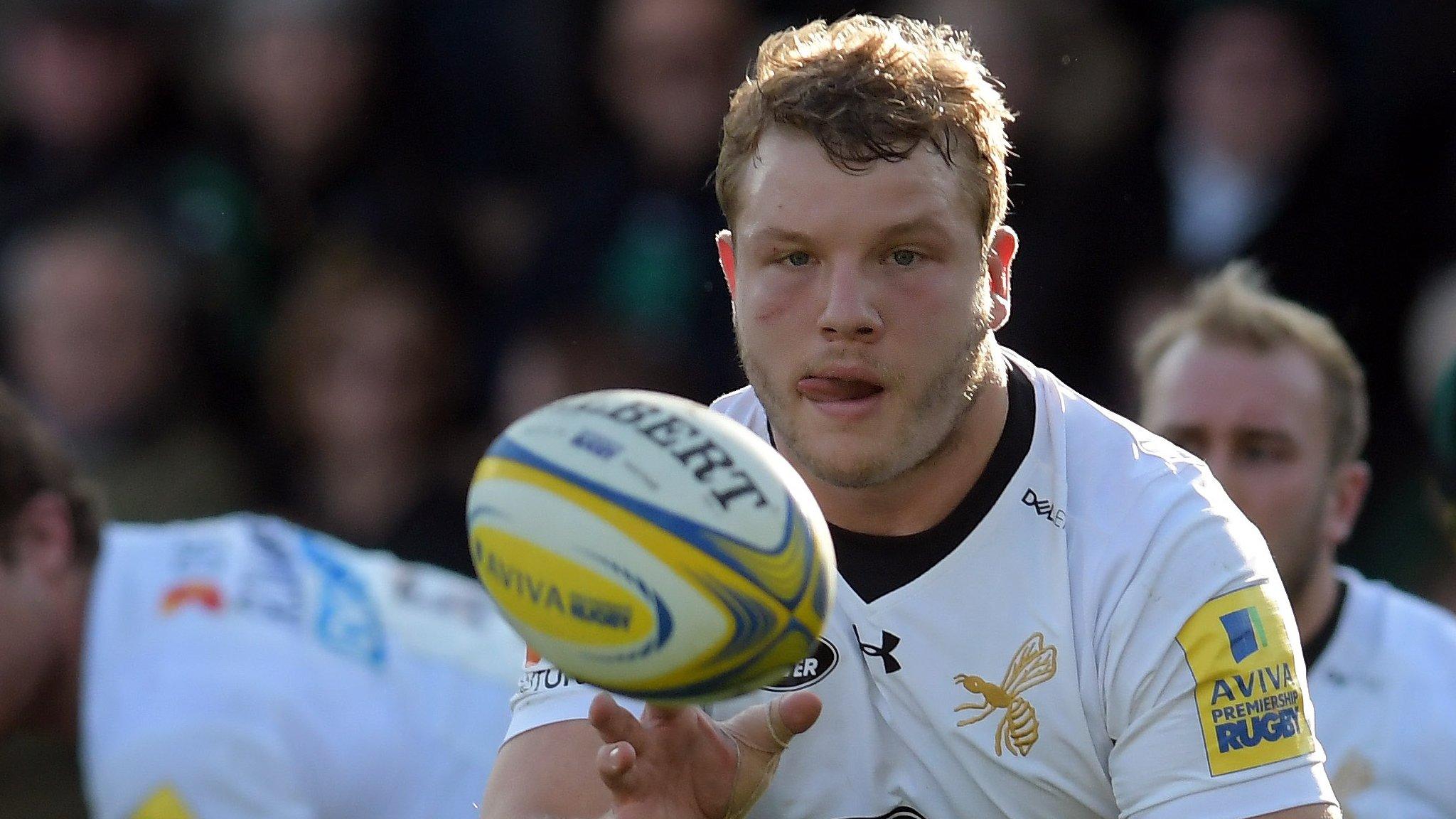 Wasps' Joe Launchbury in action