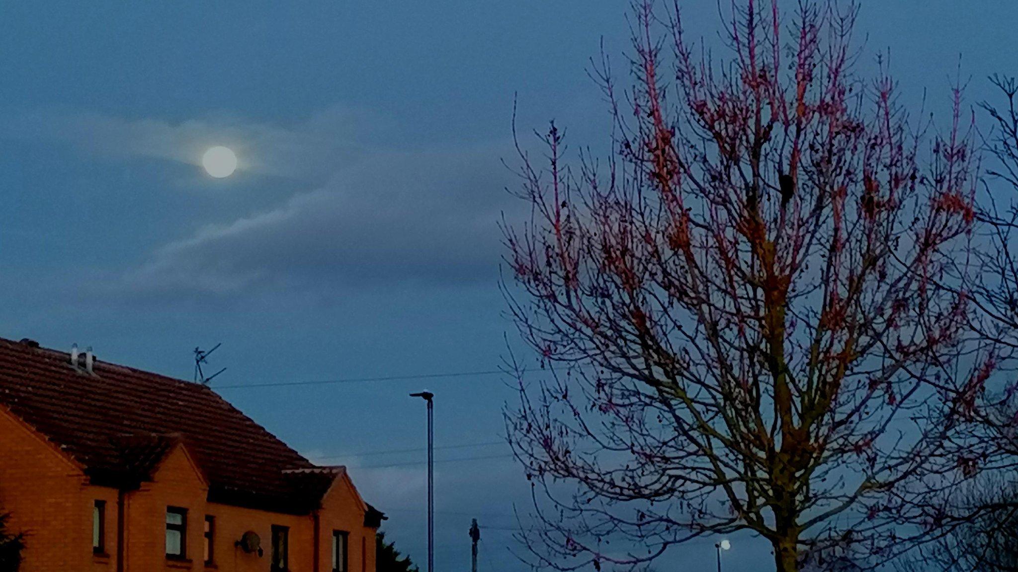 Worm Moon over Chellaston, Derbyshire