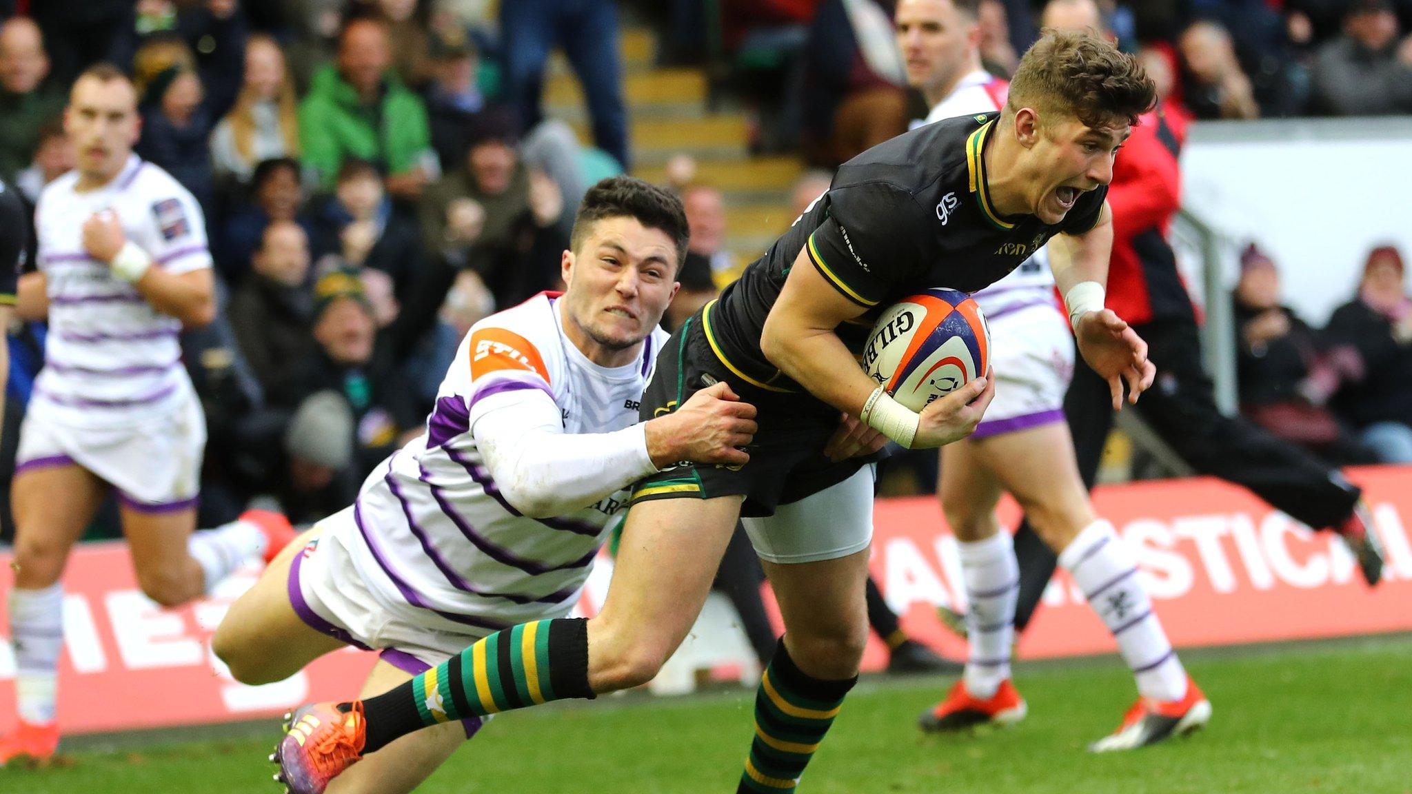 Northampton sand-of James Grayson scored 17 of his side's 47 points in the win over Leicester