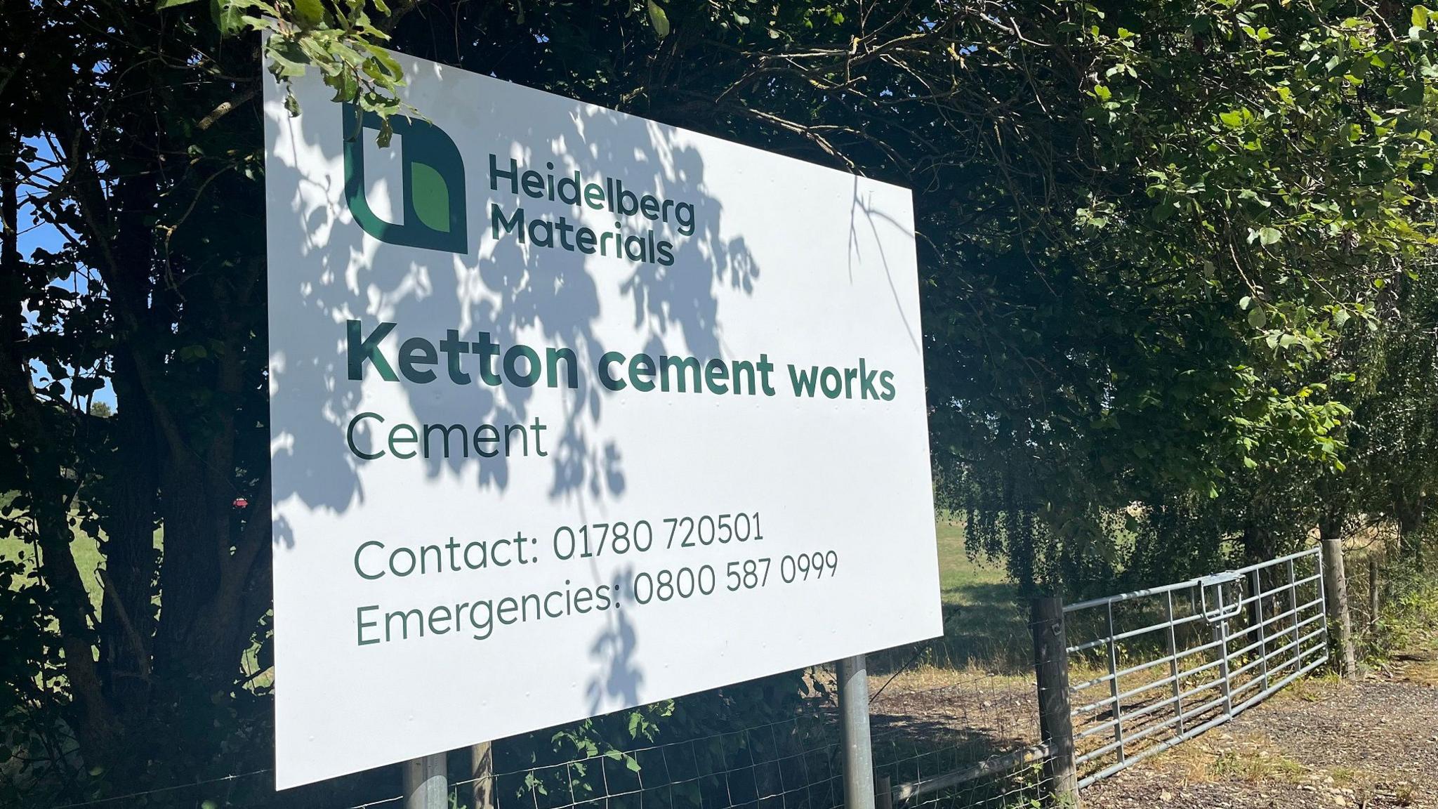 Ketton Cement Works sign