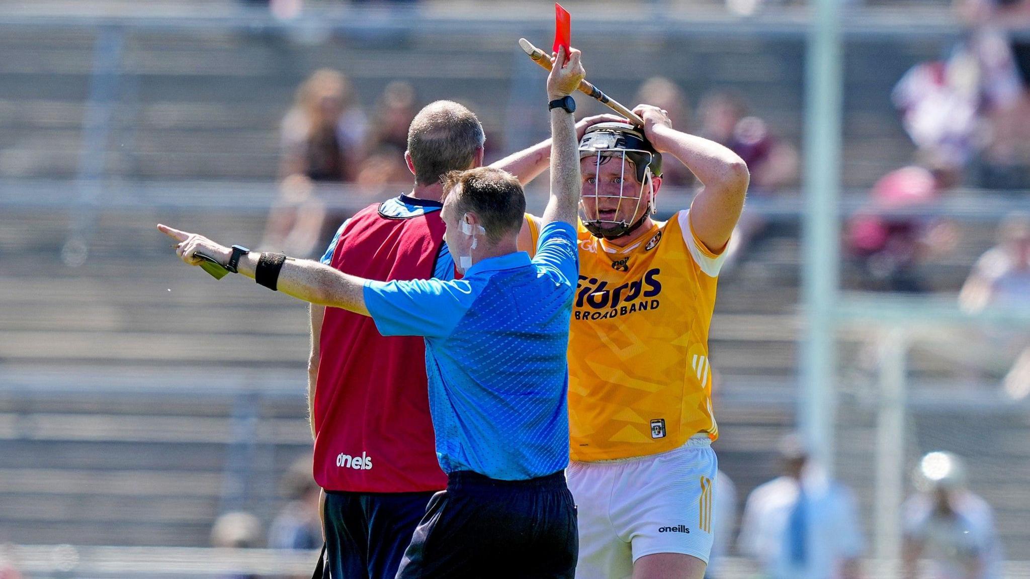 Declan McCloskey shocked to be sent off