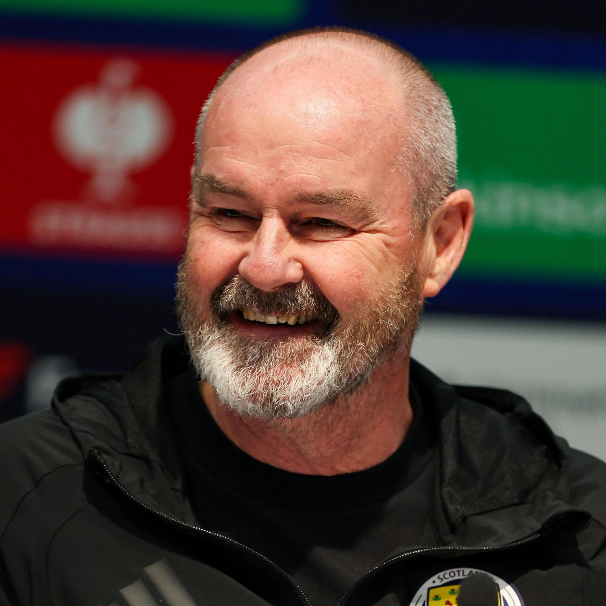 Scotland Head Coach Steve Clarke during a Scotland Men's National Team MD-1 press conference at the Hill Dickinson Stadium, on March 30, 2026, in Liverpool, England