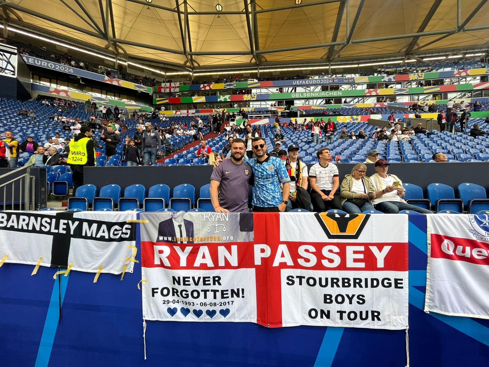 A flag dedicated to Ryan Passey