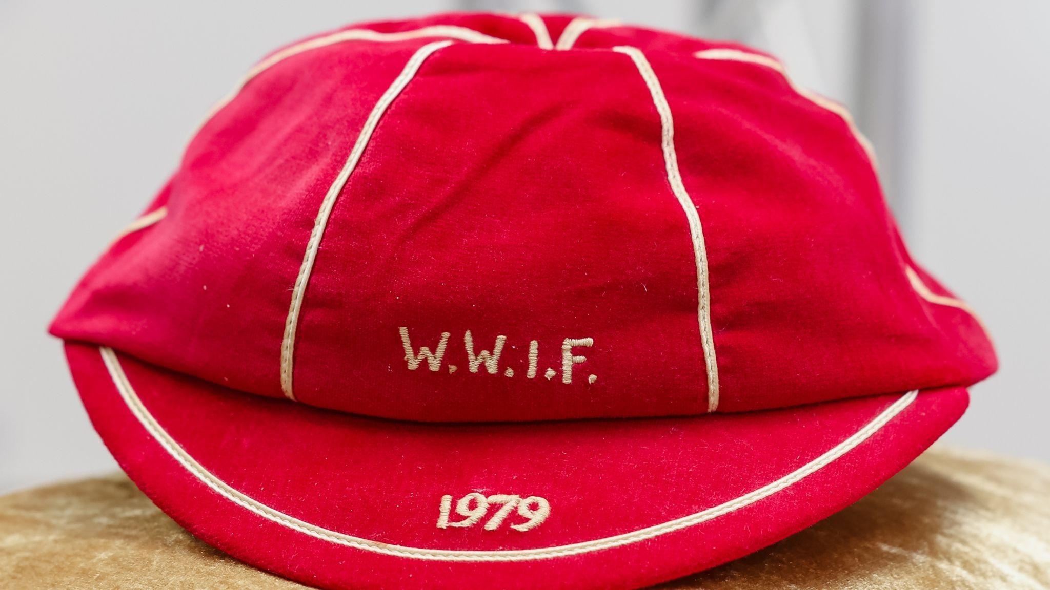 A Wales women's international football cap from 1979