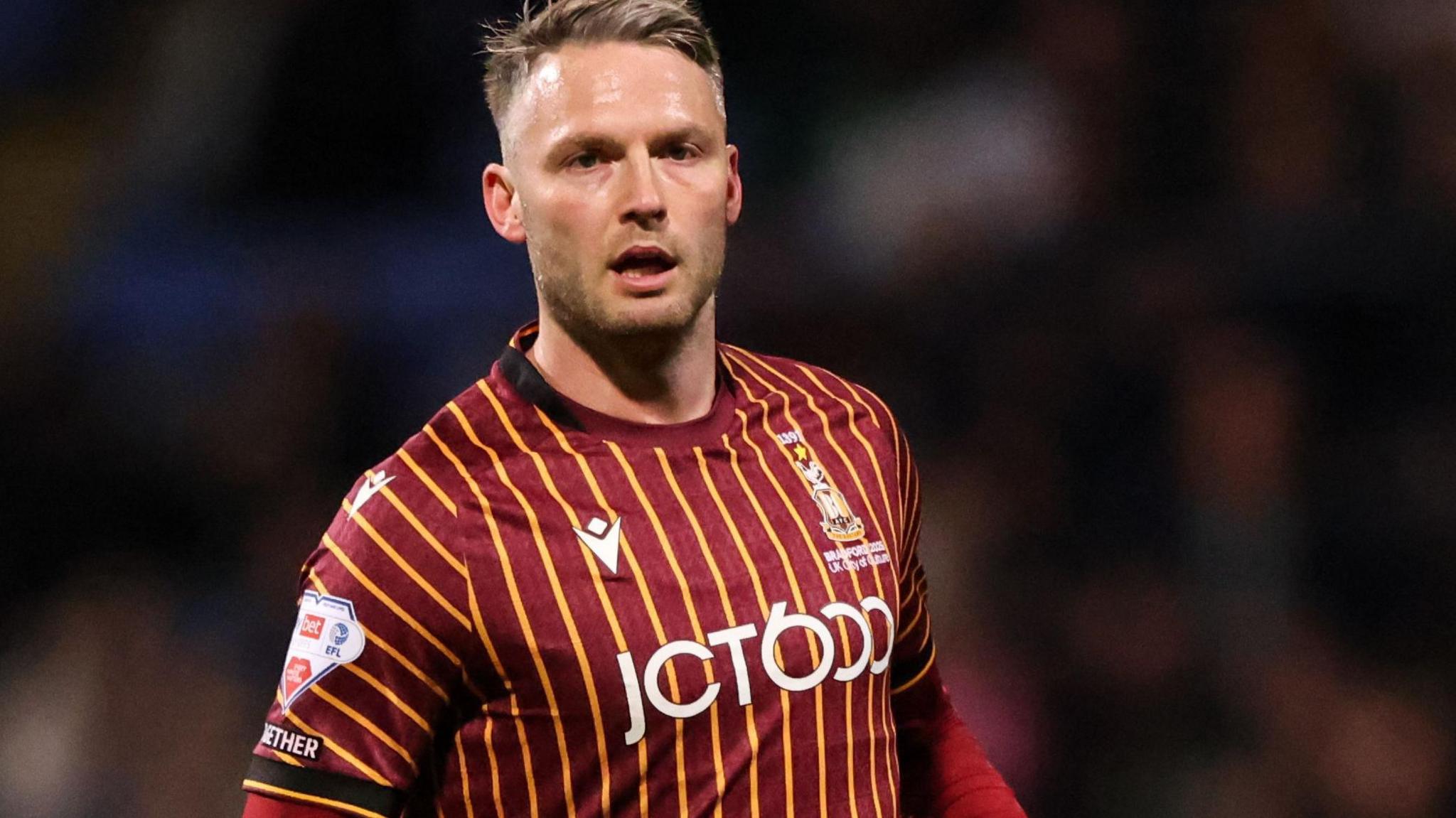 Nick Powell in action for Bradford City in the League One play-offs
