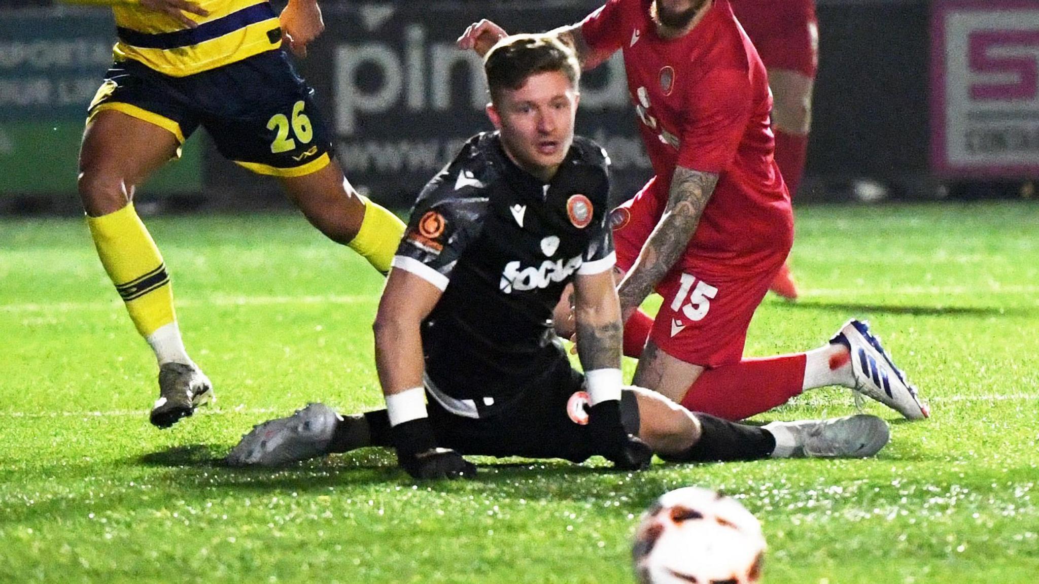 Chris Haigh in action for Worthing in February 2025