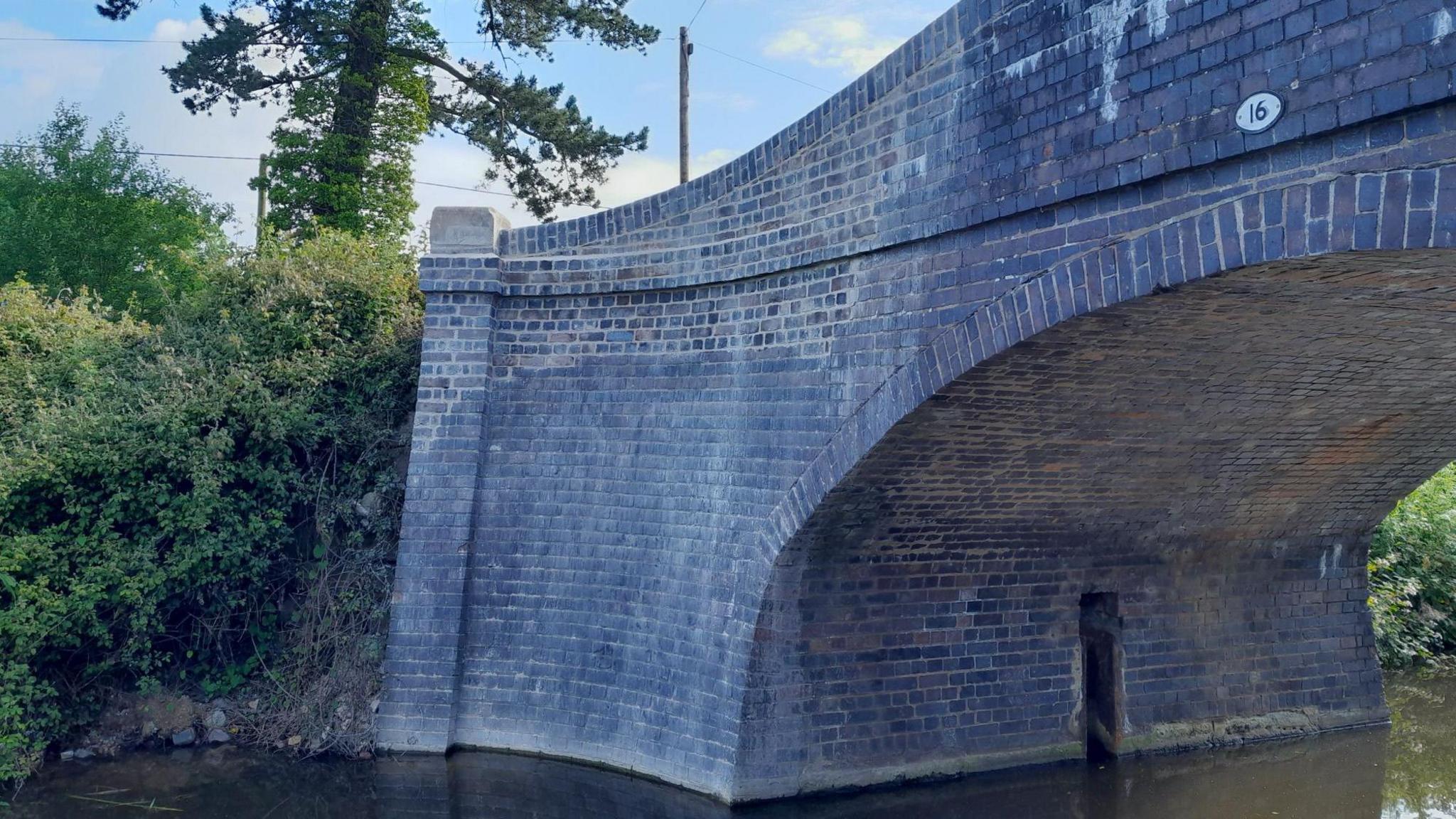 The repaired canal bridge