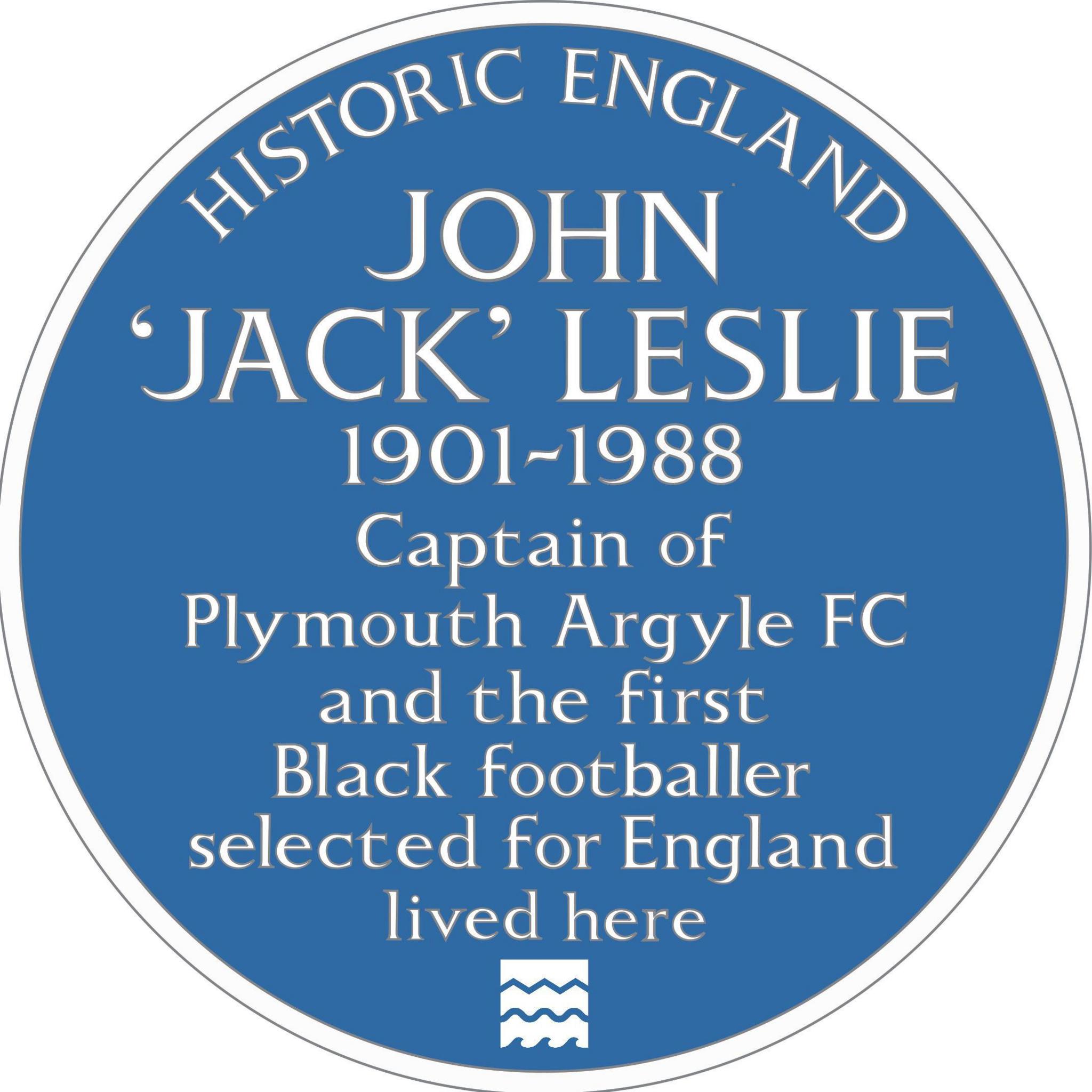 Graphic (preview) of Historic England's new Jack Leslie Blue Plaque.