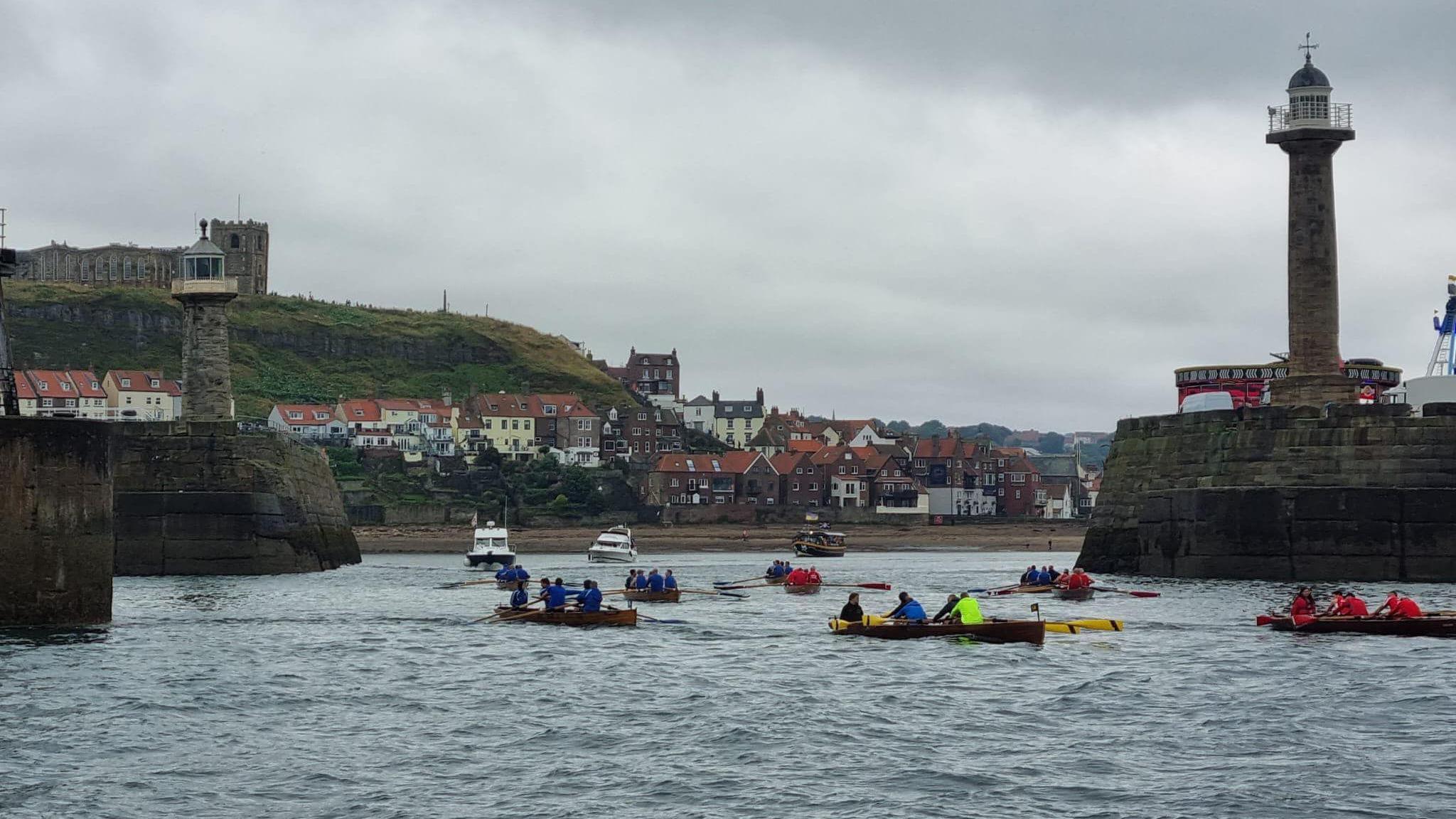 Rowers in Whitby for the regatta 