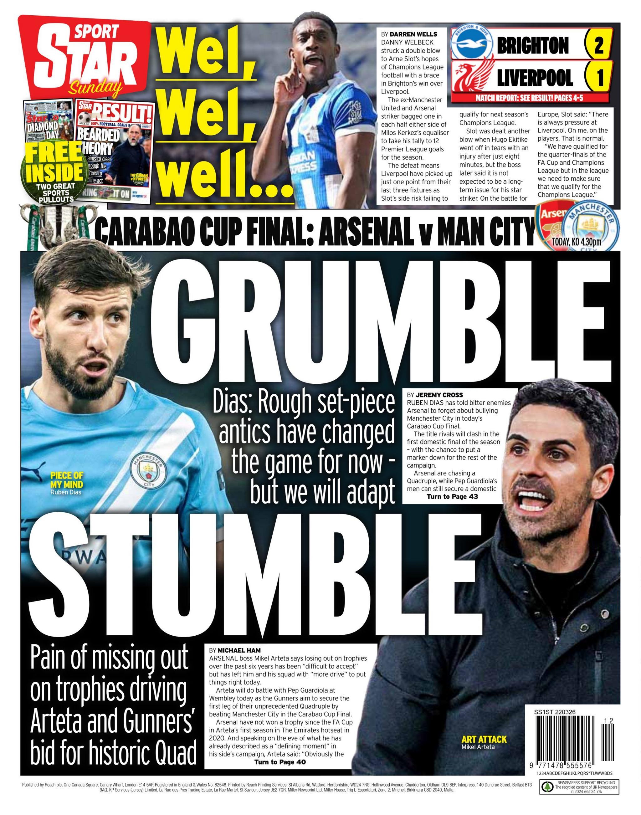 Star on Sunday back page