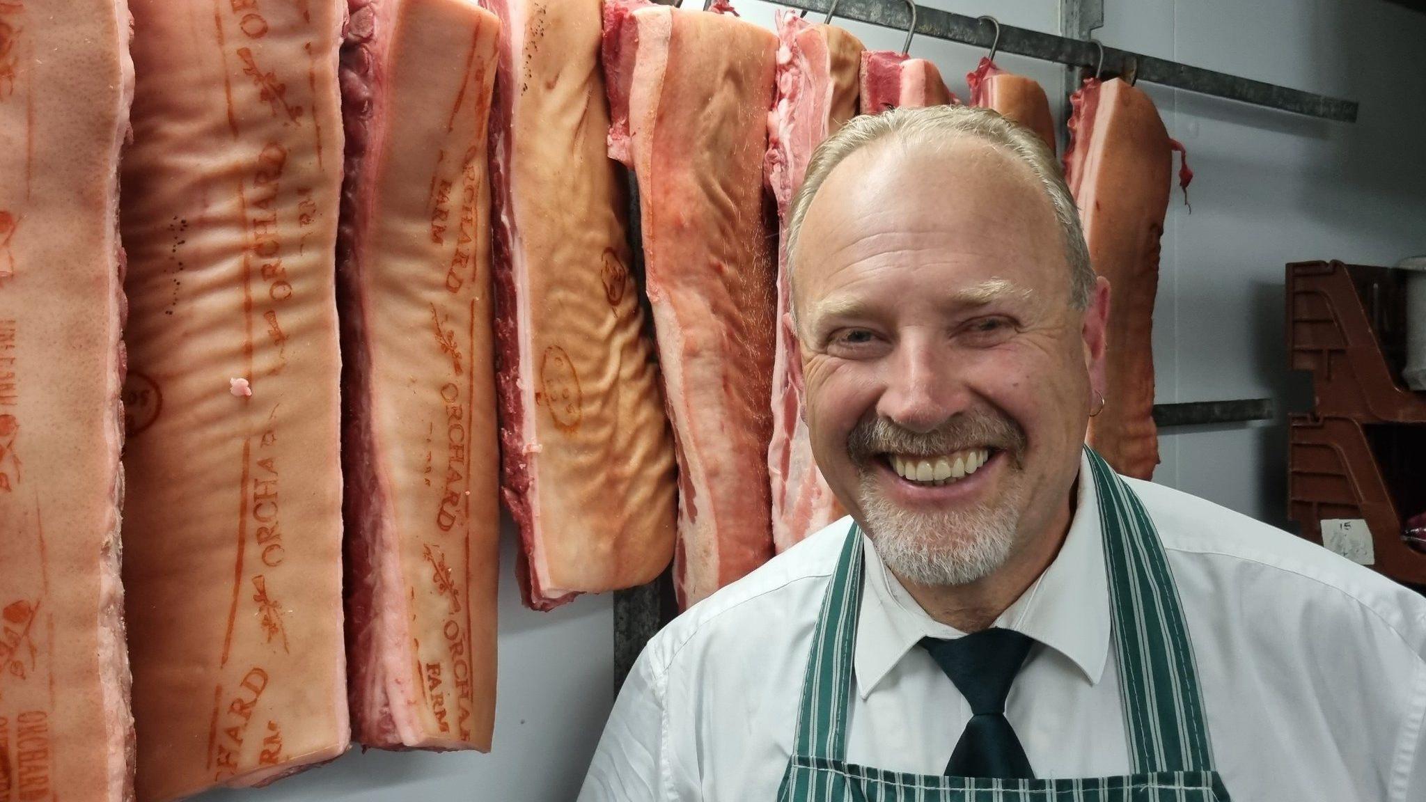 Andy Crump in his butchers