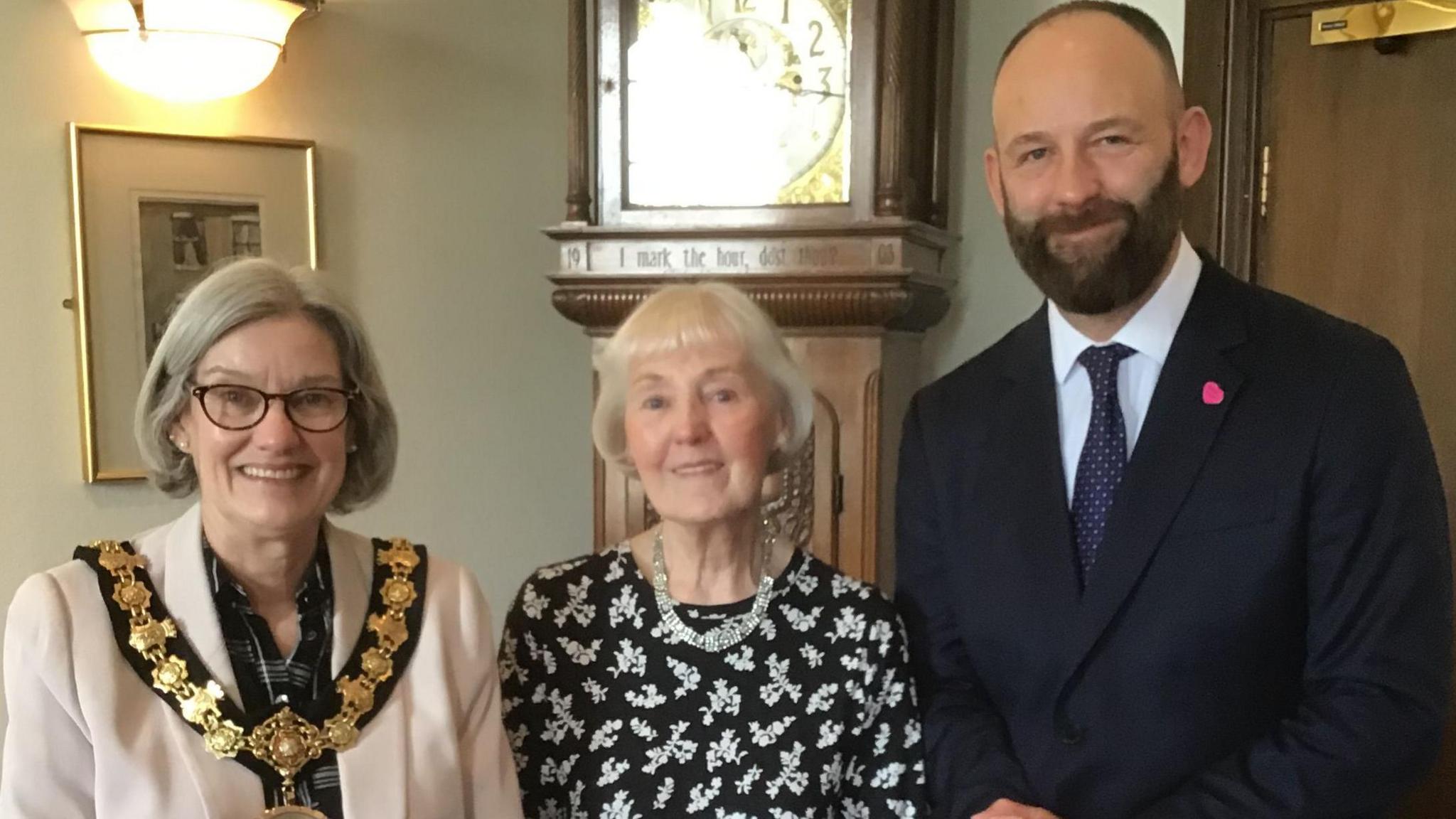 Ceremonial Mayor of Salford, Ceremonial Mayor of Salford Councillor Gina Reynolds, Elaine Brettell and Salford City Mayor Paul Dennettl 