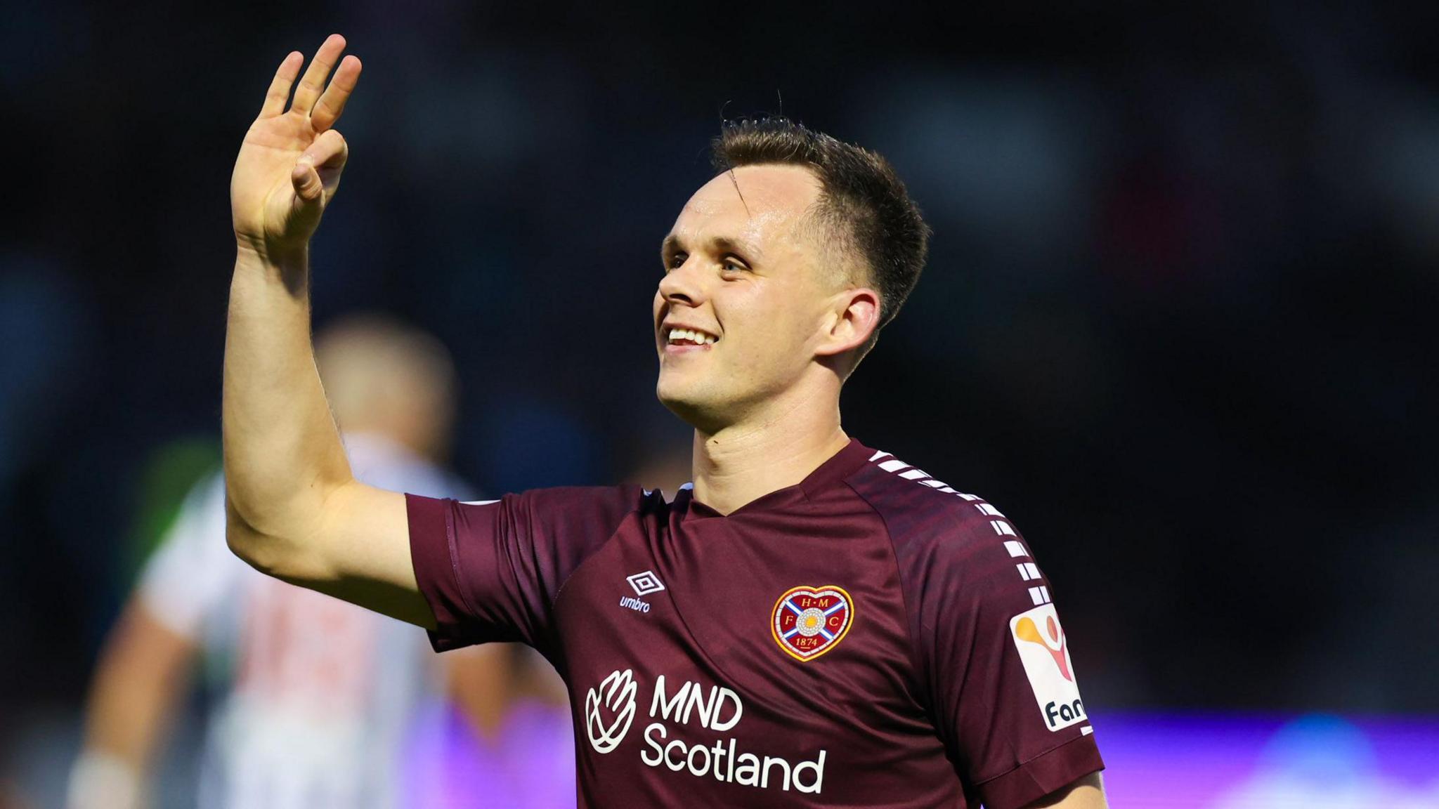 Lawrence Shankland celebrates