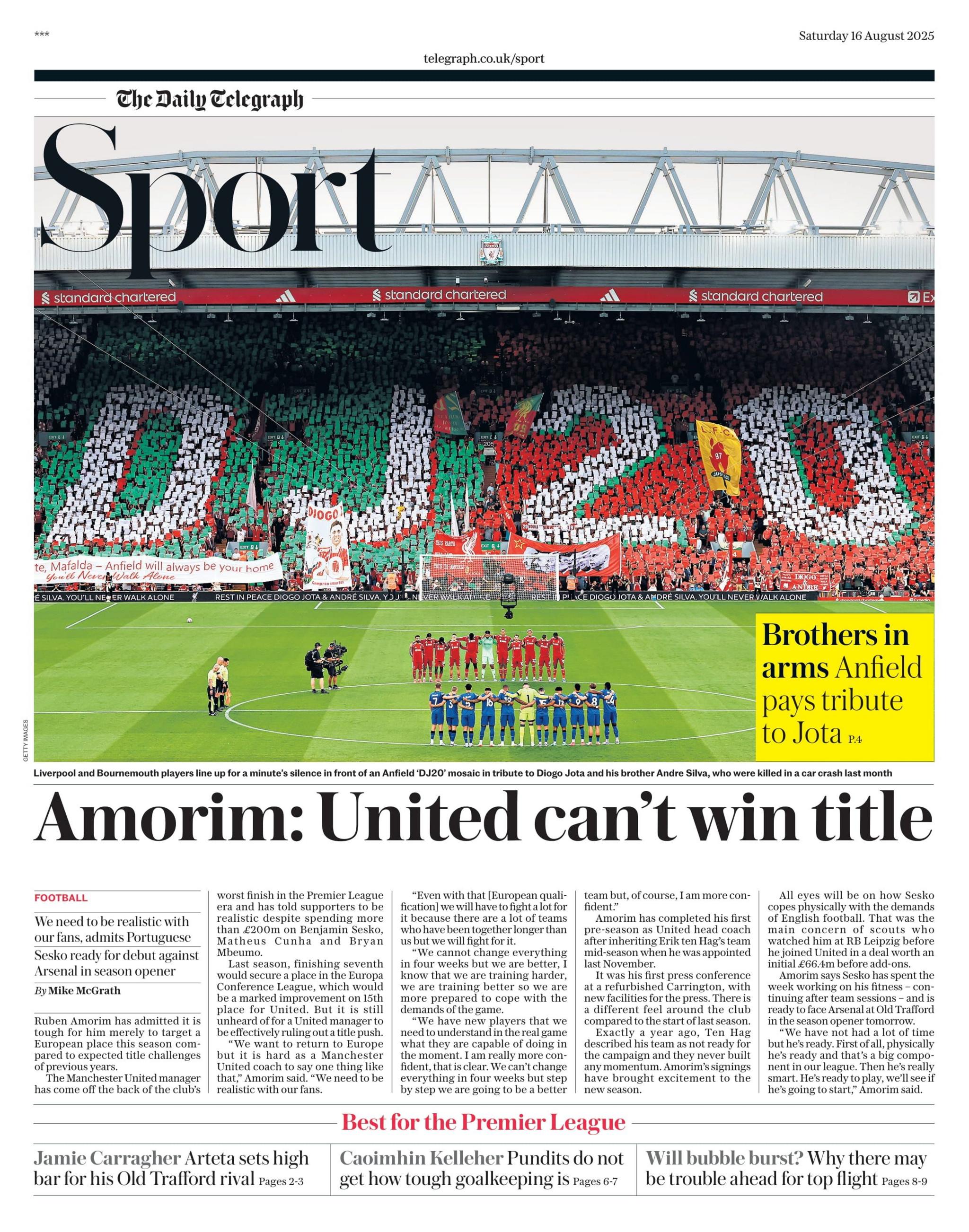 Telegraph back page