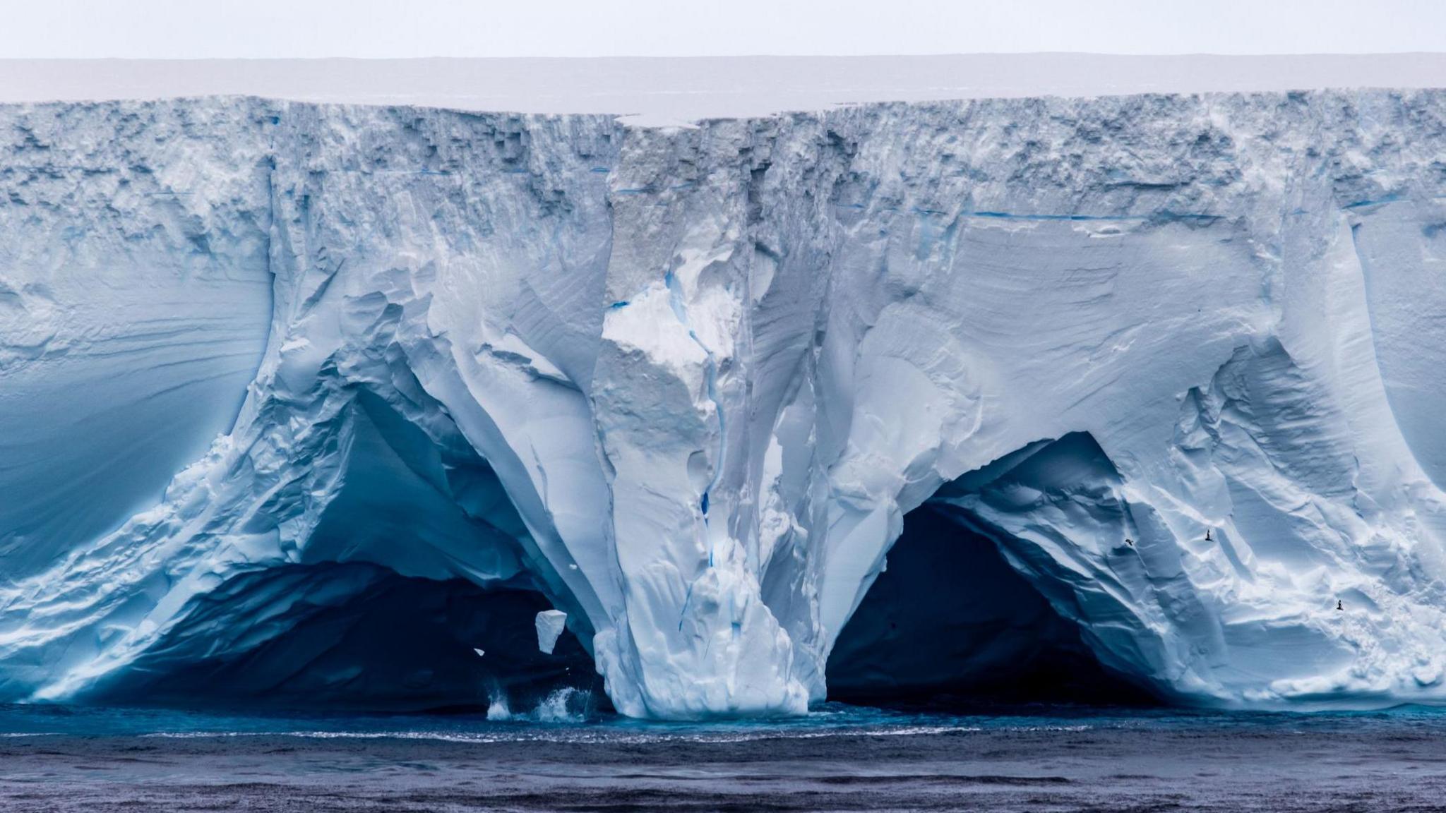 Iceberg A23a drifting in the southern ocean having broken free from the Larsen Ice Shelf.
