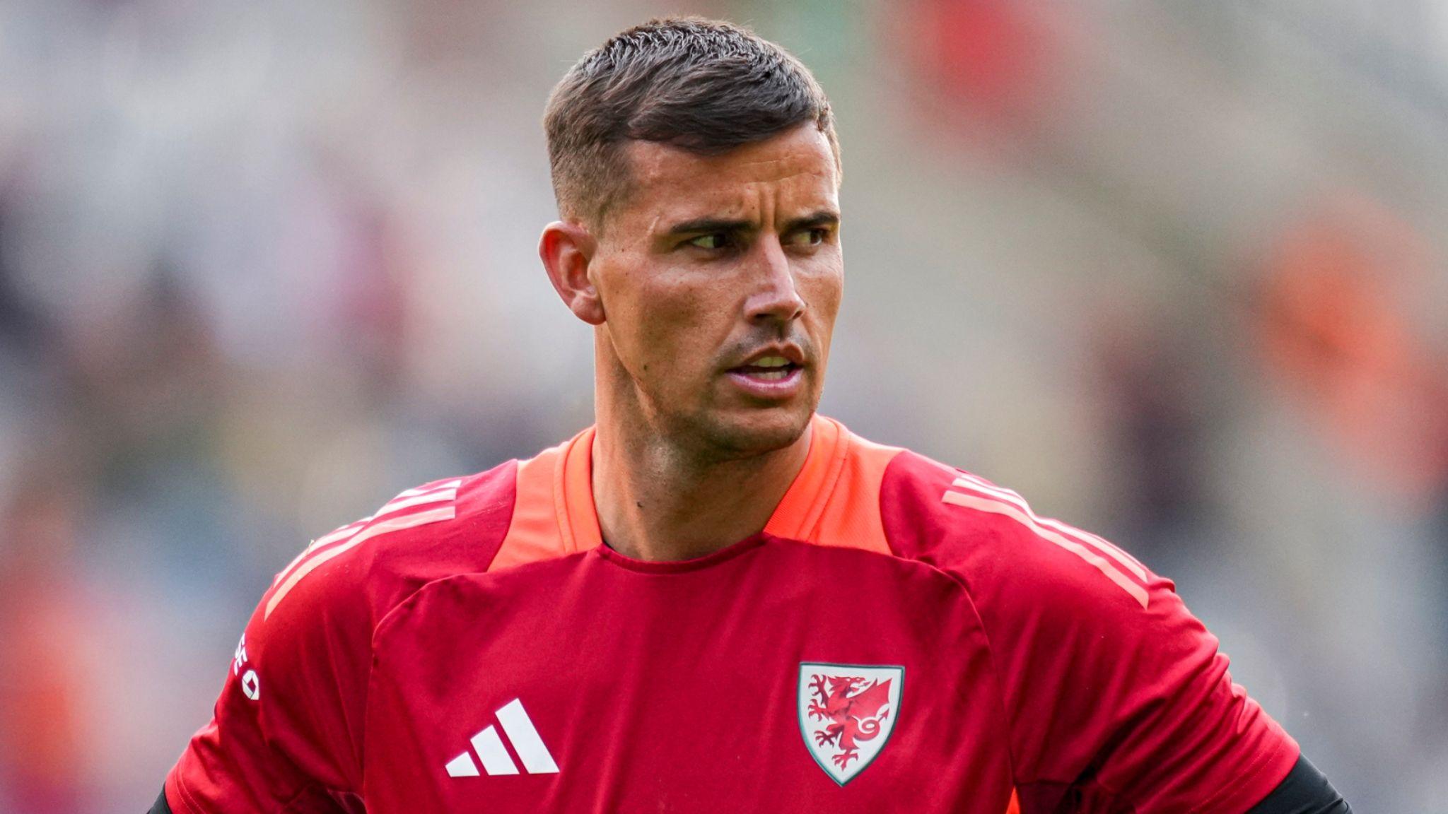 Karl Darlow in a red Wales kit