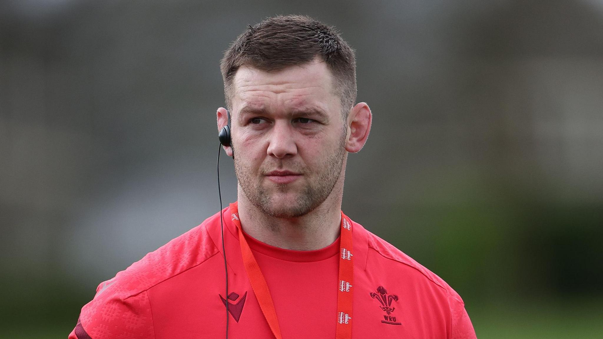 Wales coach Dan Lydiate in training