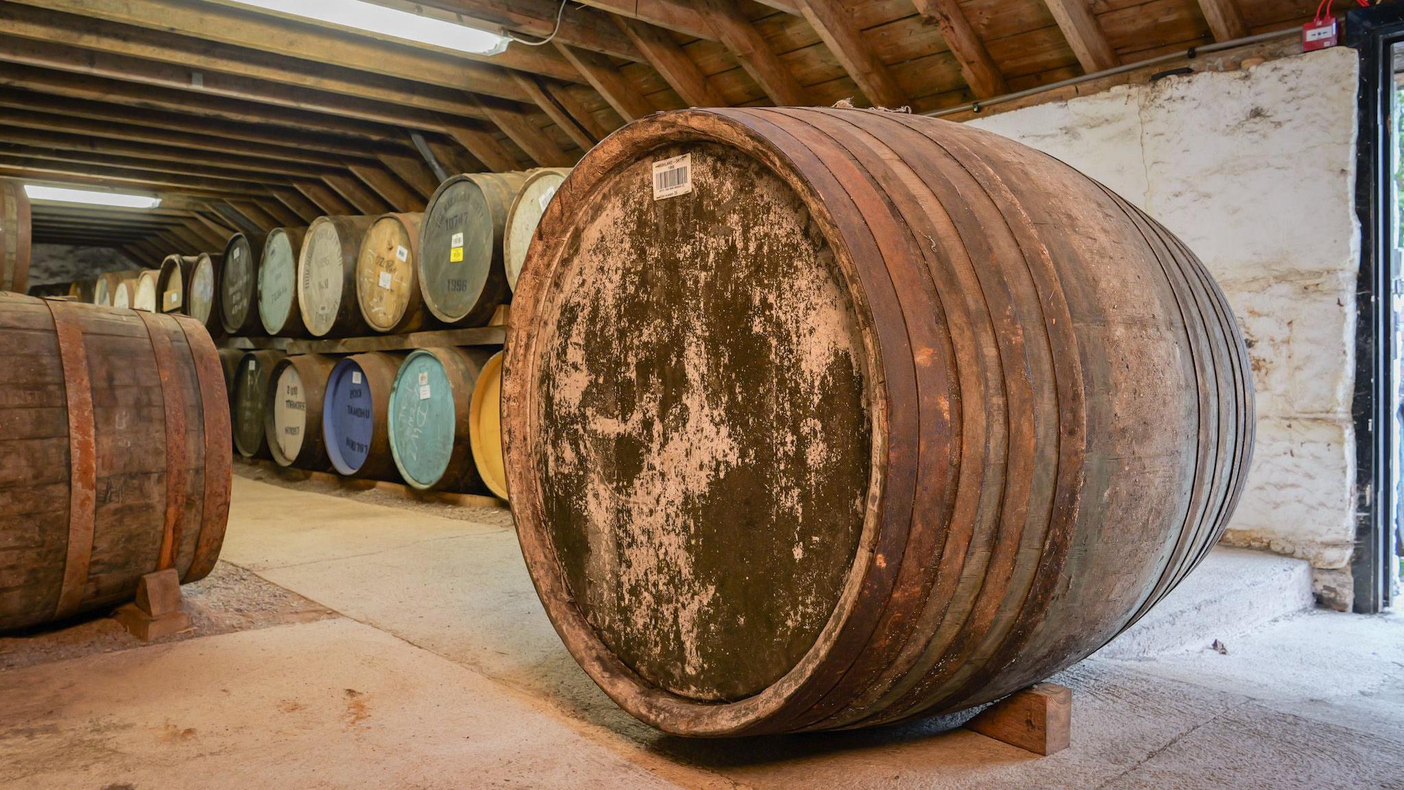 A barrel of whisky. 