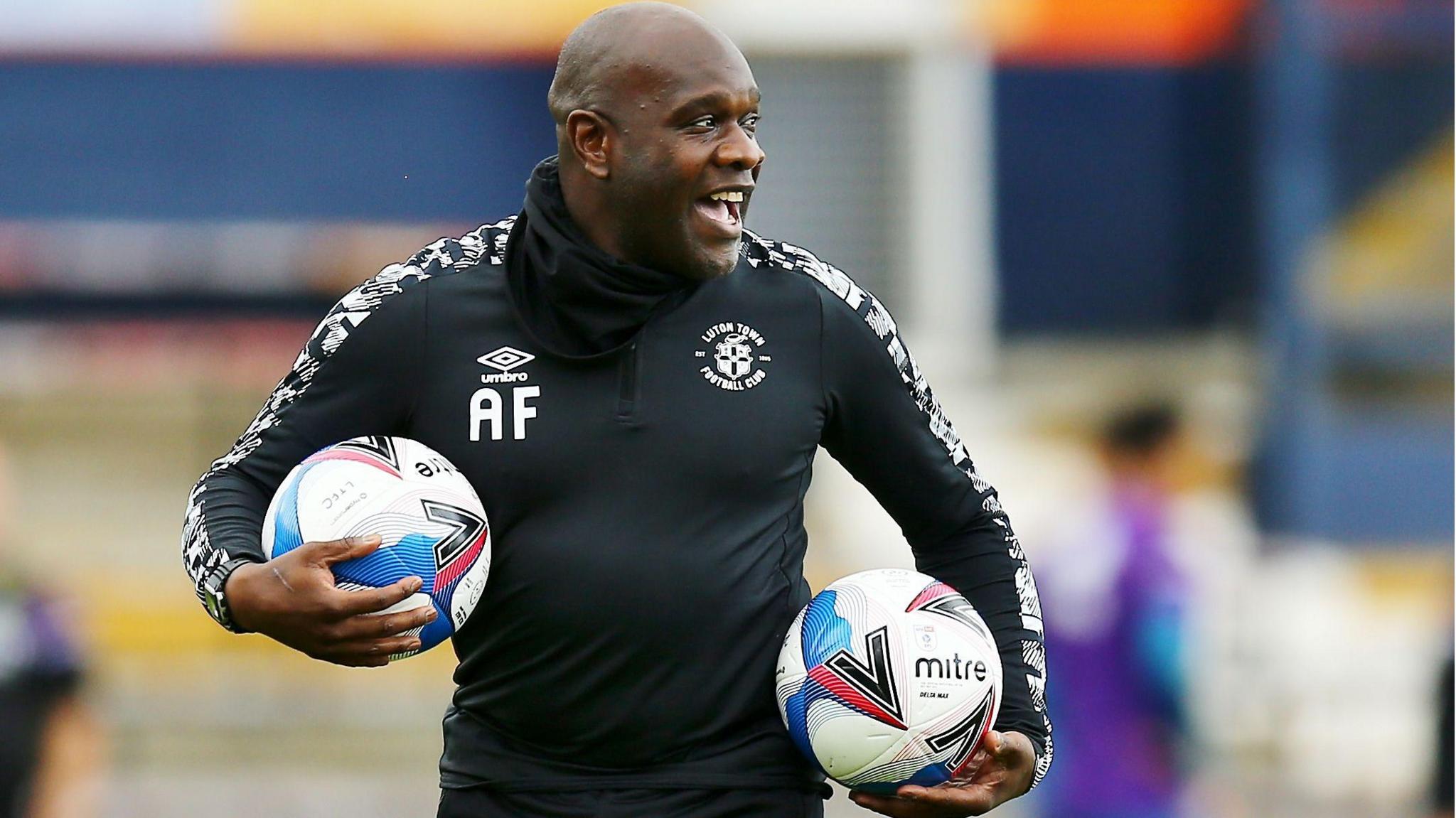 Adrian Forbes during his time coaching in Luton Town's academy