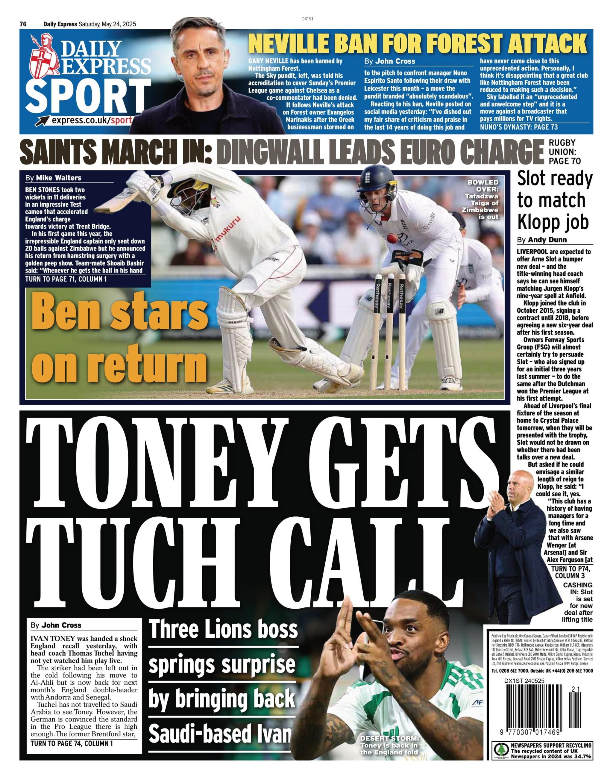 Express back page