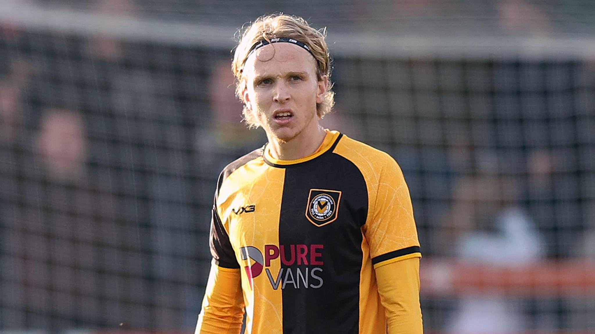  Sammy Braybrooke playing for Newport County